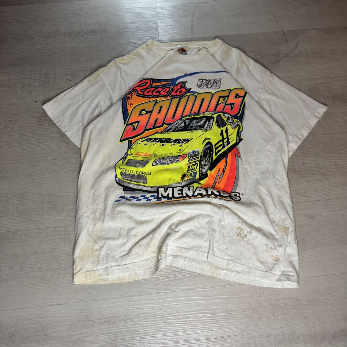 Fruit Of The Loom × Vintage Early 2000s NASCAR tee Size US XL / EU 56 / 4 - 1 Thumbnail