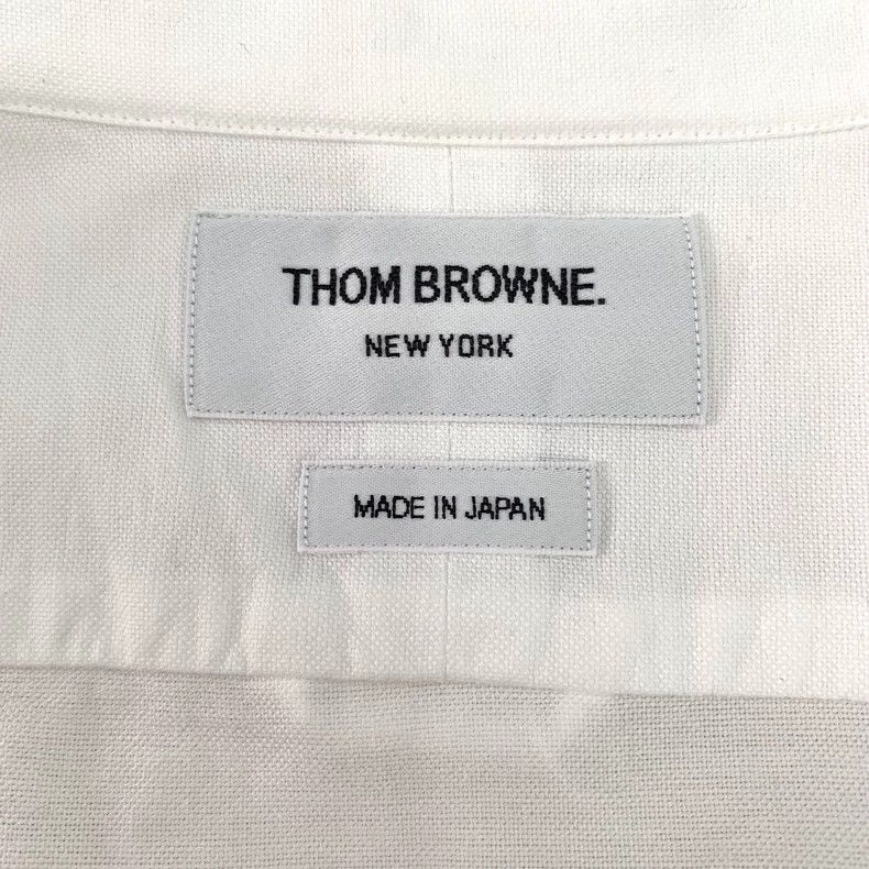 Thom Browne Thom Browne White four-bar puppy embroidered Oxford cotton Size US S / EU 44-46 / 1 - 6 Thumbnail