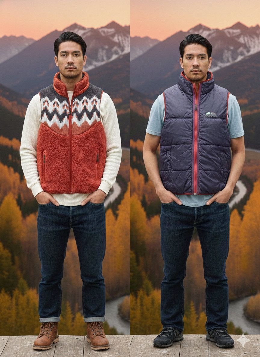 Japanese Brand Kriff Mayer Reversible Puffer Vest Size US L / EU 52-54 / 3 - 1 Thumbnail