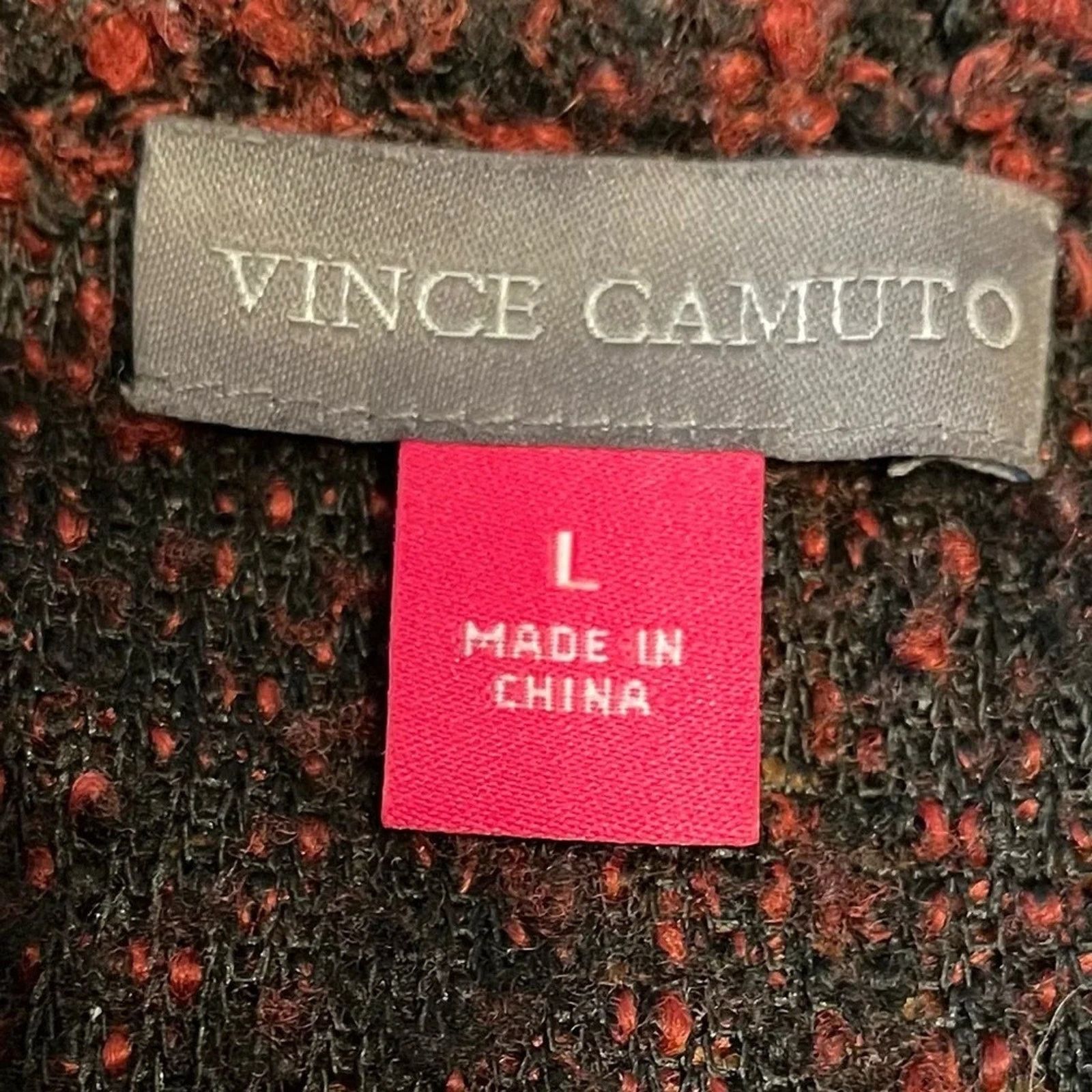 Vince Camuto Vince Camuto maroon and black sweater, size Large Size L / US 10 / IT 46 - 2 Thumbnail
