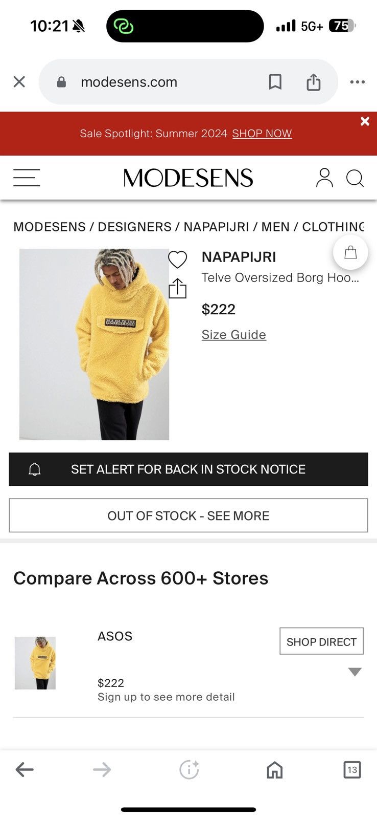 Designer × Napapijri × Patagonia MSRP $250 Napapijri Geographic Telve Oversized Sherpa Hoodie Size US M / EU 48-50 / 2 - 14 Thumbnail