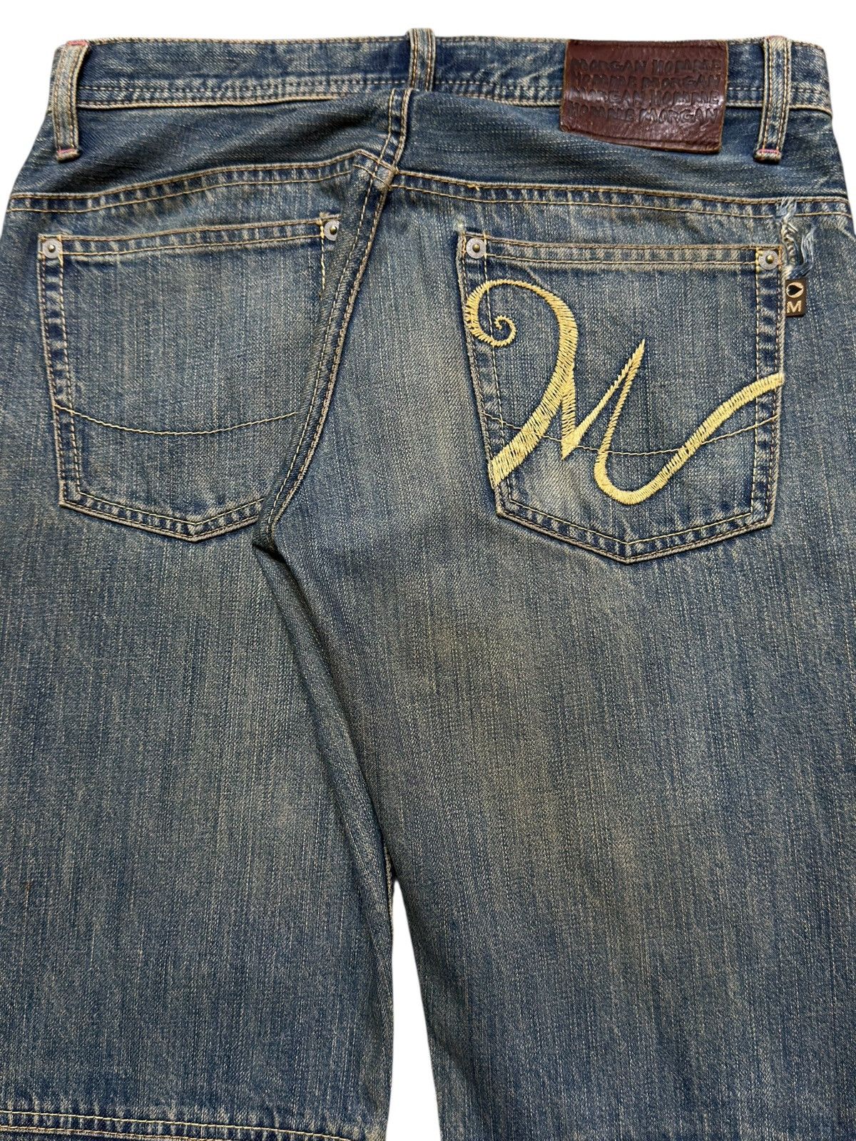 Morgan Homme Vintage Japan Morgan Homee Sashiko Boro Distressed Wide Leg Size US 29 - 6 Thumbnail