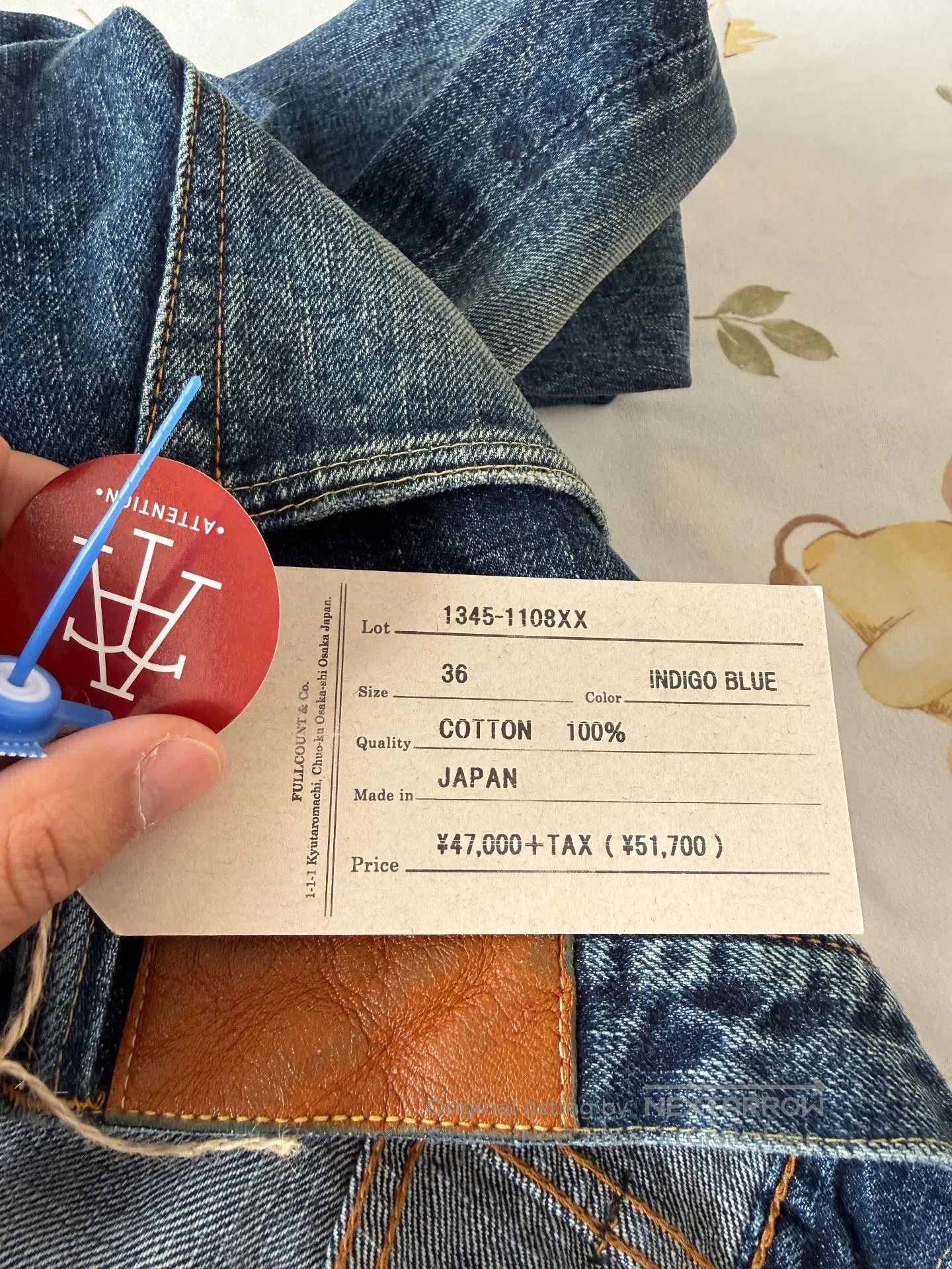 Full Count & Co. FULLCOUNT 1108 Fear Of Dark Straight Jeans. Size US 36 / EU 52 - 4 Thumbnail