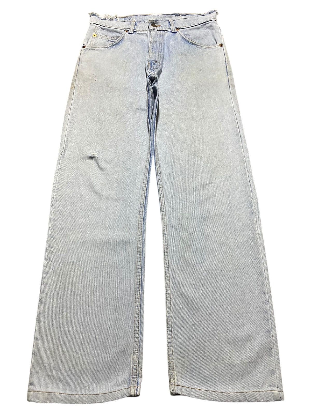 Levi's Vintage Clothing Vtg Levis 501 Orange Tab Light Wash Distressed Loose Jeans Size US 30 / EU 46 - 1 Thumbnail