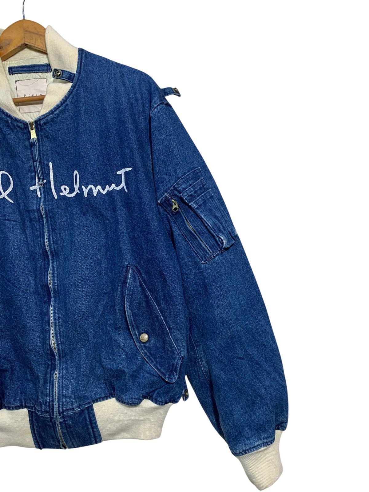Karl Helmut 🔥KARL HELMUT DENIM BOMBERS JACKET PARACHUTE Size US L / EU 52-54 / 3 - 3 Thumbnail