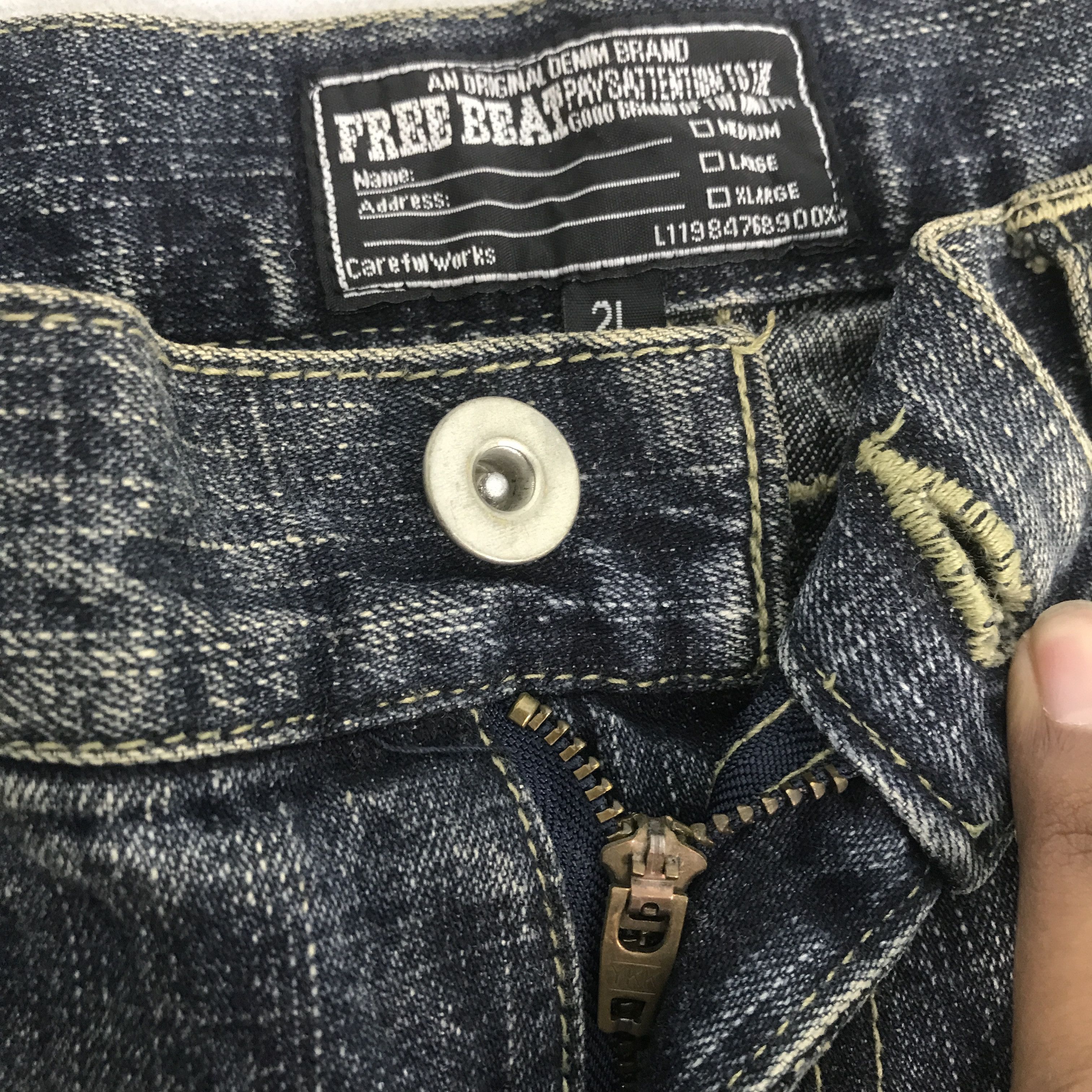Japanese Brand Gothic style design Free Beat japan Denim pants K54B14 Size US 32 / EU 48 - 12 Thumbnail