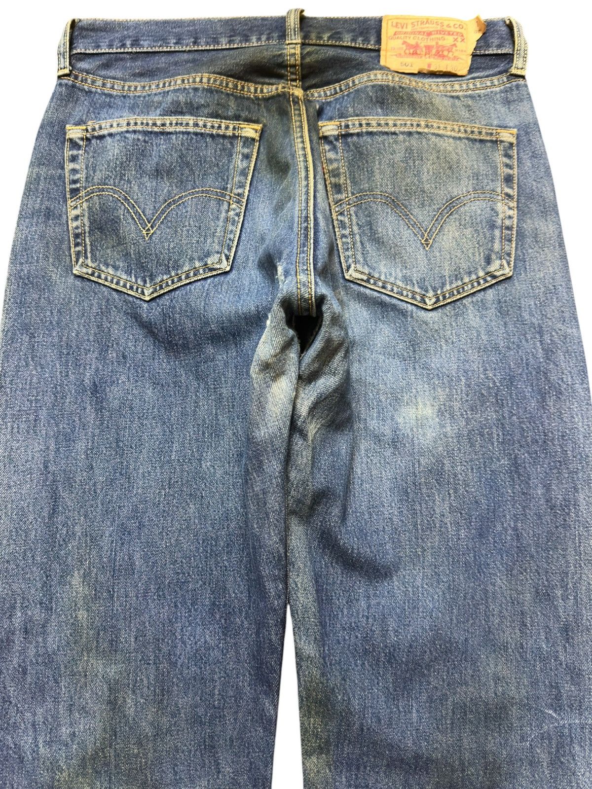 Levi's Vintage Clothing Vintage Levi’s 501 Faded Ripped Distressed Denim Size US 30 / EU 46 - 4 Thumbnail