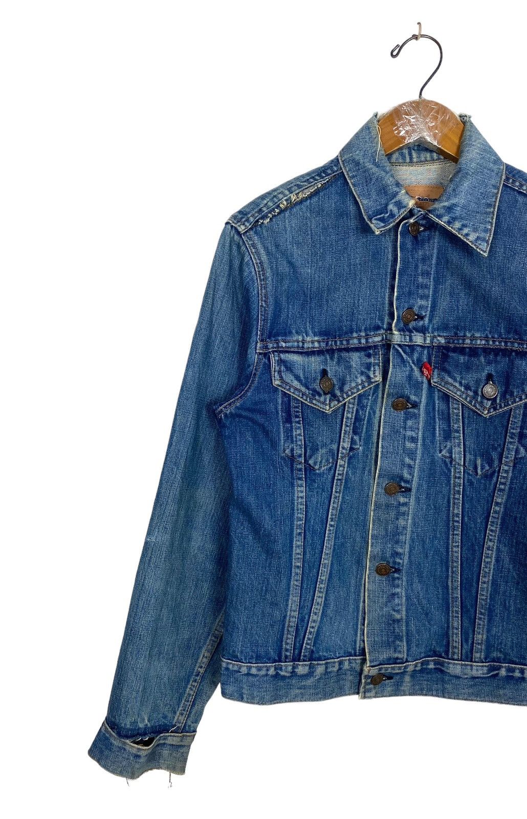 Levi's Vtg DISTRESSED Levi’s Denim Trucker Type 3 Usa Button 529 Size US S / EU 44-46 / 1 - 2 Thumbnail