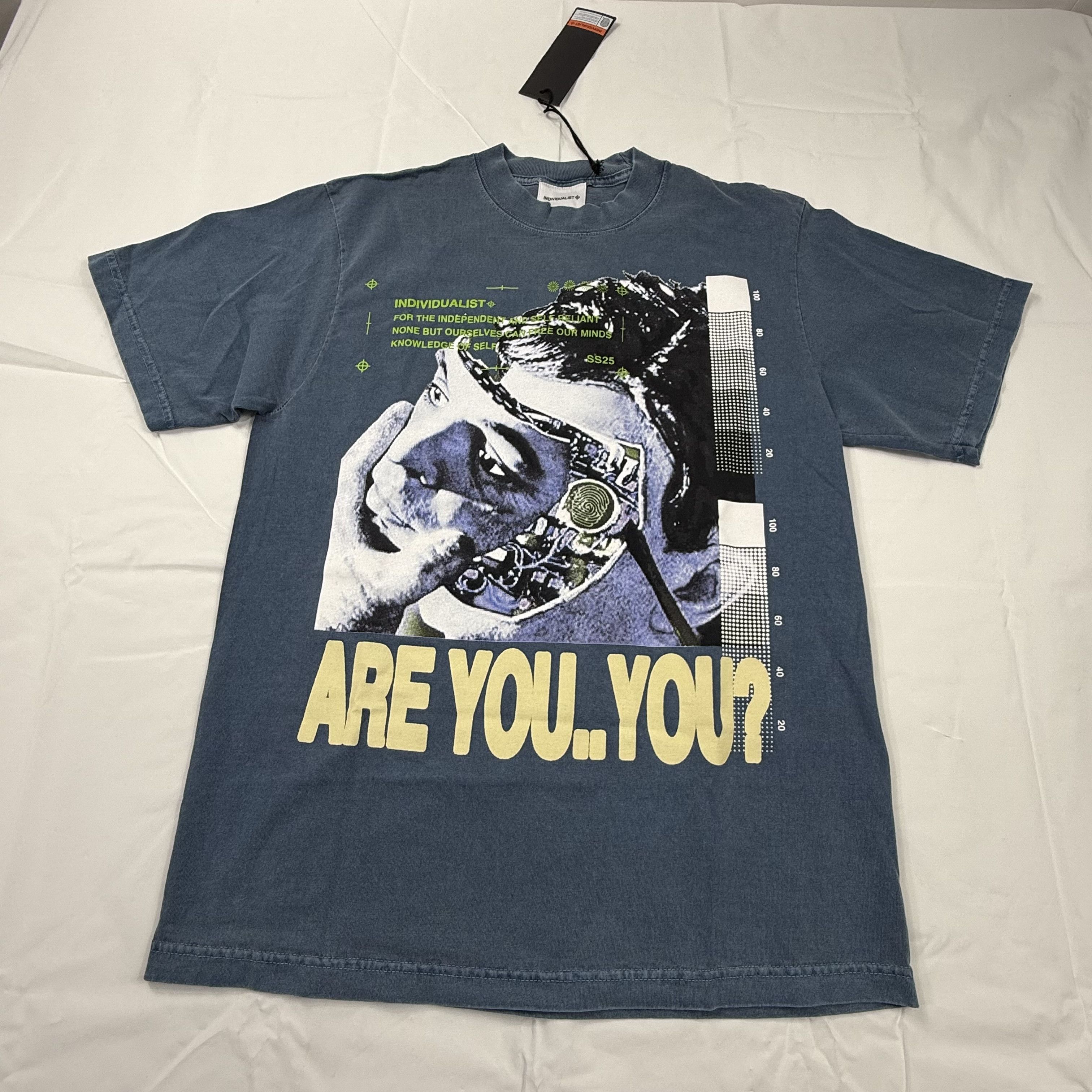 INDIVIDUALIST Individualist SS25 Are You You Graphic Tee Slate Blue Mens Size US M / EU 48-50 / 2 - 1 Thumbnail