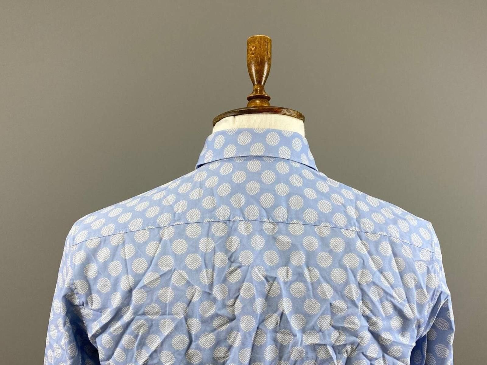 Ted Baker BNWT Ted Baker MMA-Barnard LS Geo Dot Blue Shirt Size 3 Size US M / EU 48-50 / 2 - 9 Thumbnail