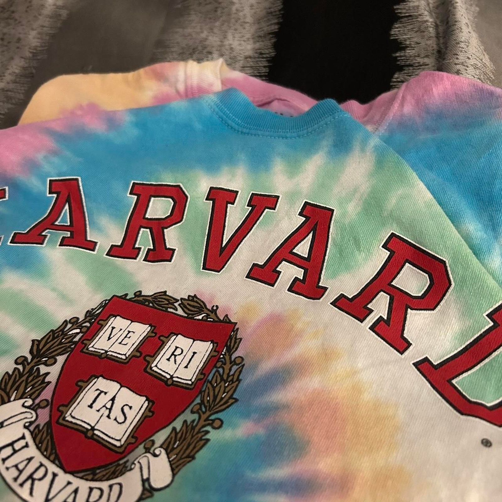 Other (S) Rainbow TieDye Harvard University Cutoff Longsleeve Size S / US 4 / IT 40 - 5 Thumbnail