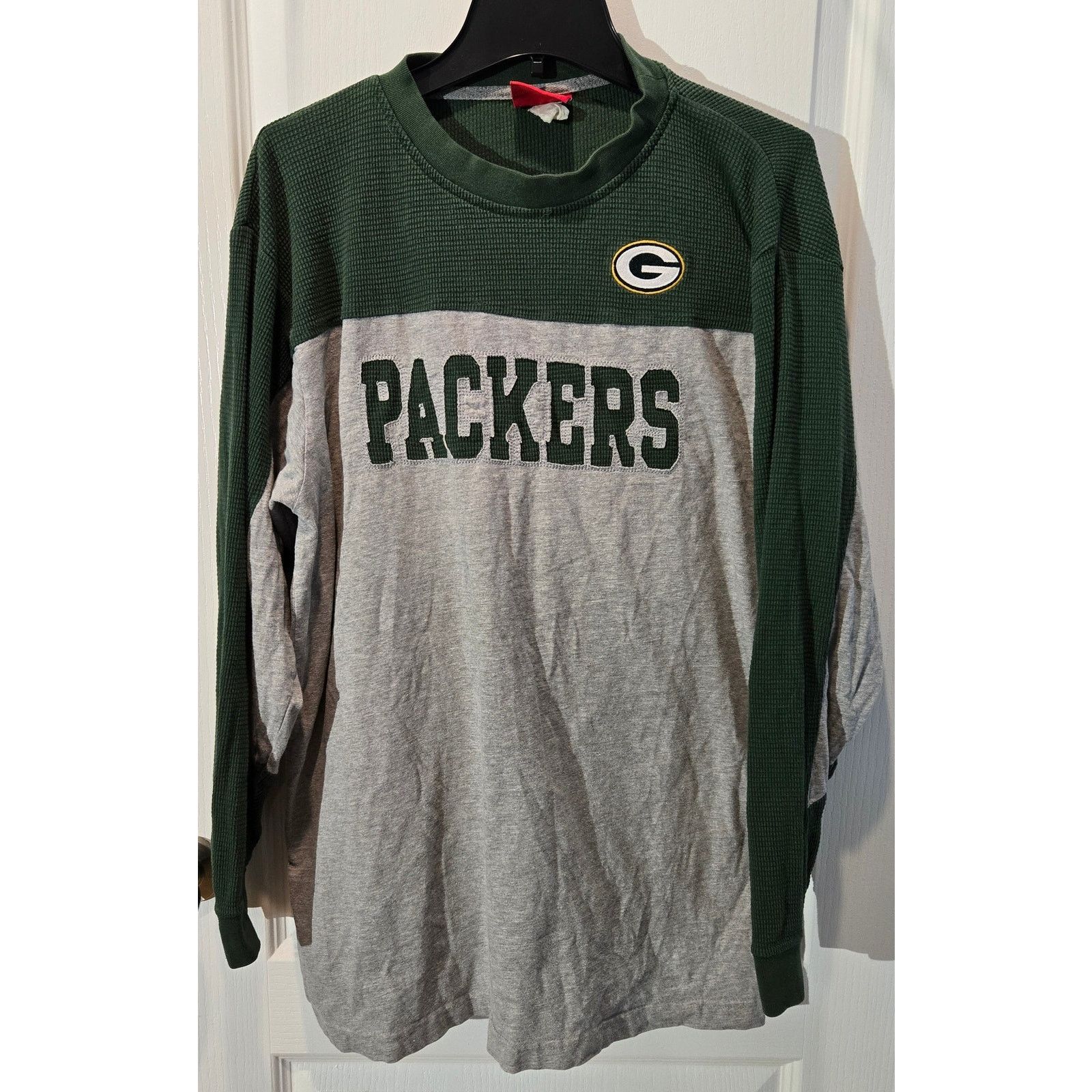 NFL Vtg Greenbay Packers long sleeve tee/waffle knit sz M Size US M / EU 48-50 / 2 - 1 Thumbnail
