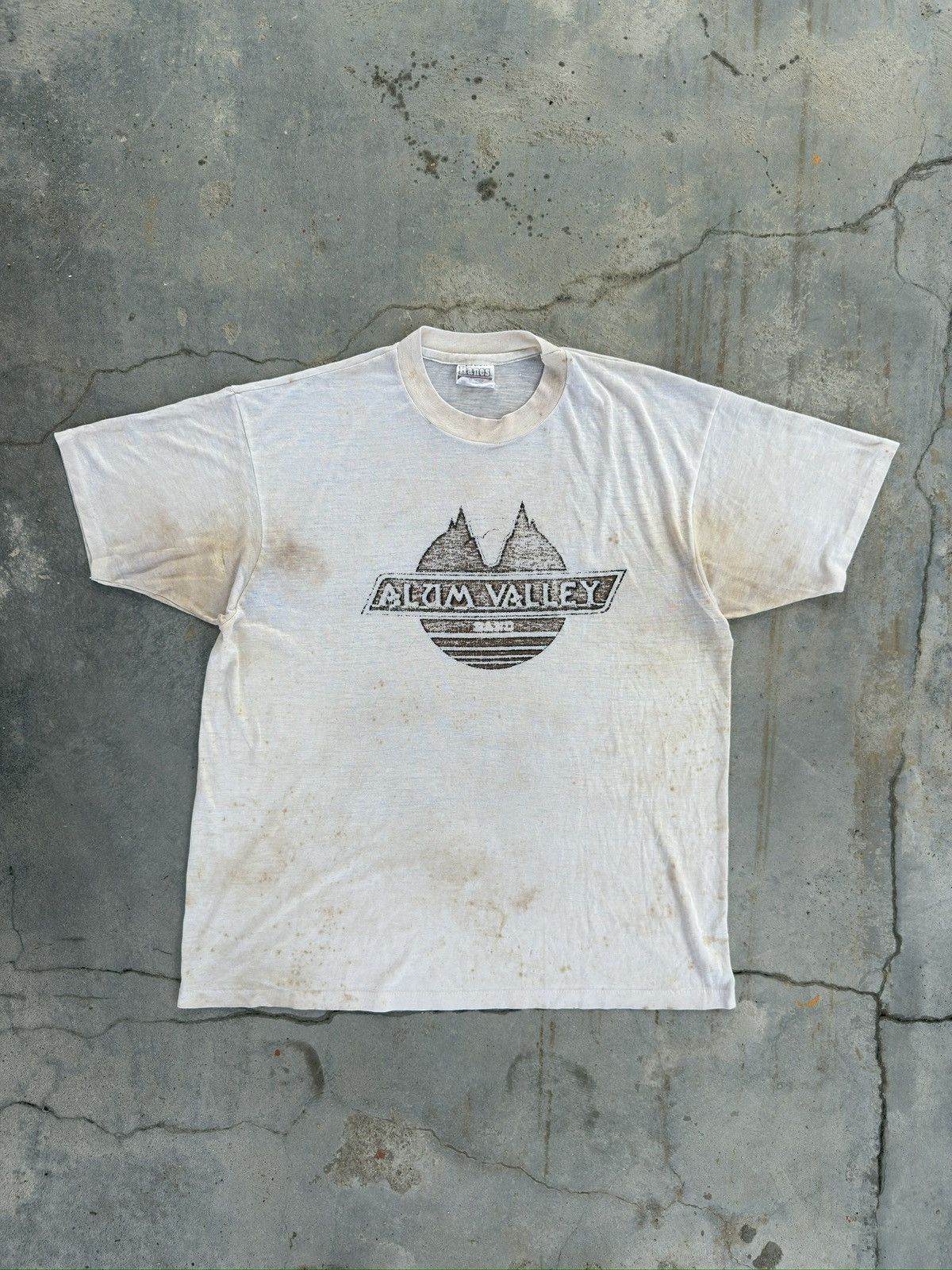 Vintage Vintage 1980s True Vintage Thrashed Wording Tee Size US M / EU 48-50 / 2 - 1 Thumbnail