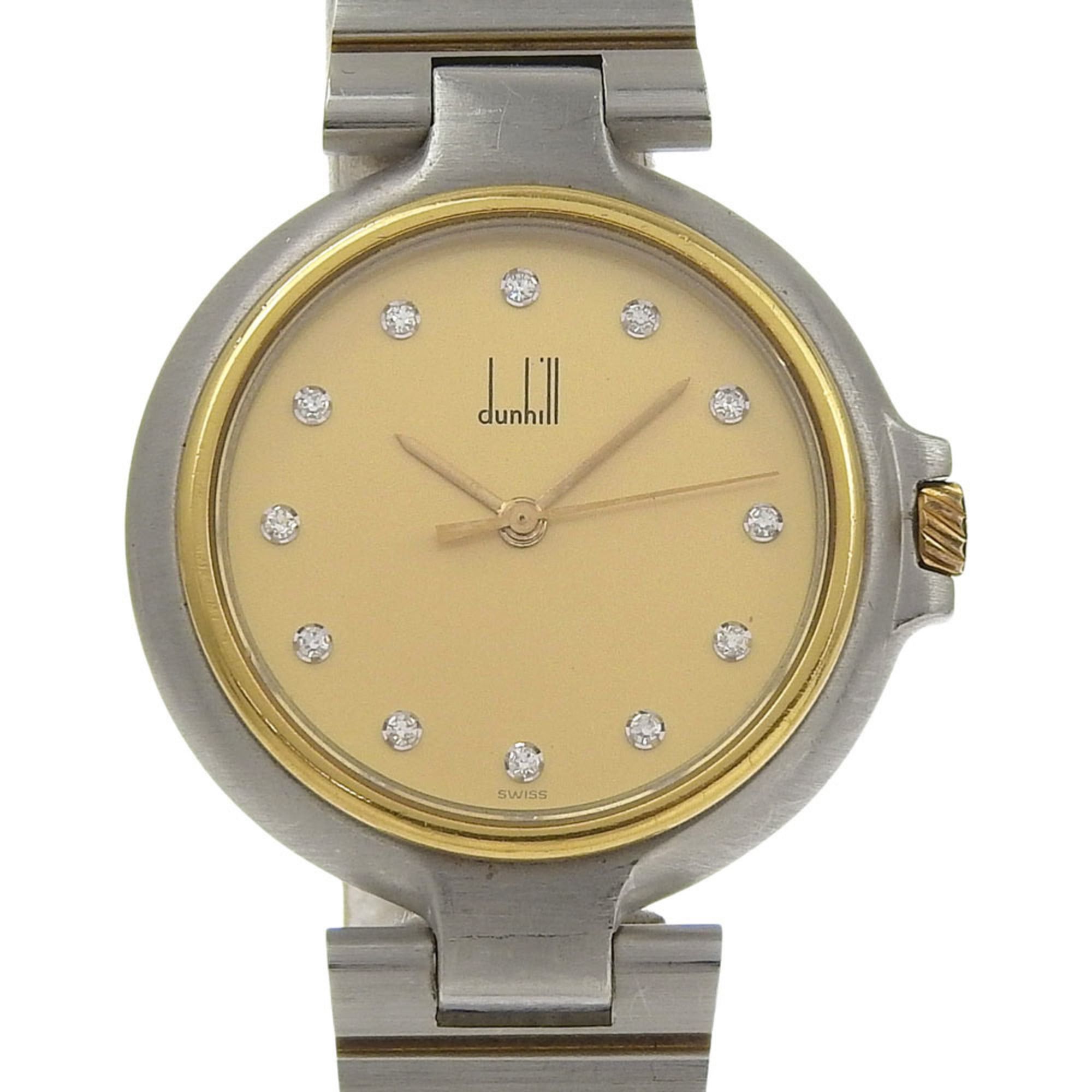 Alfred Dunhill Dunhill 12P Watch, Stainless Steel, Quartz, Analog Display, Ivory Dial, 12P, Unisex Size ONE SIZE - 1 Thumbnail