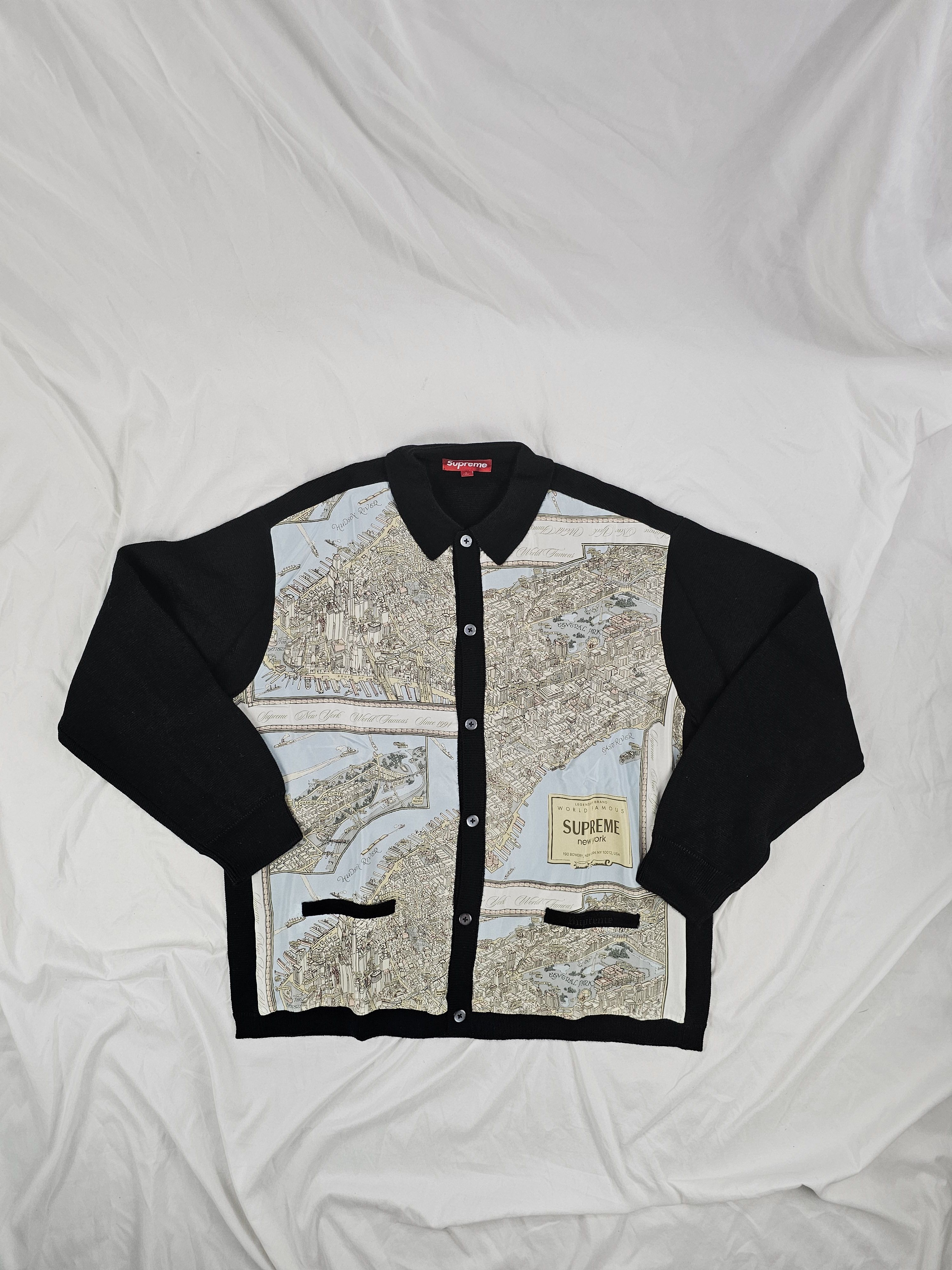 Supreme Supreme Silk Map Cardigan | Grailed