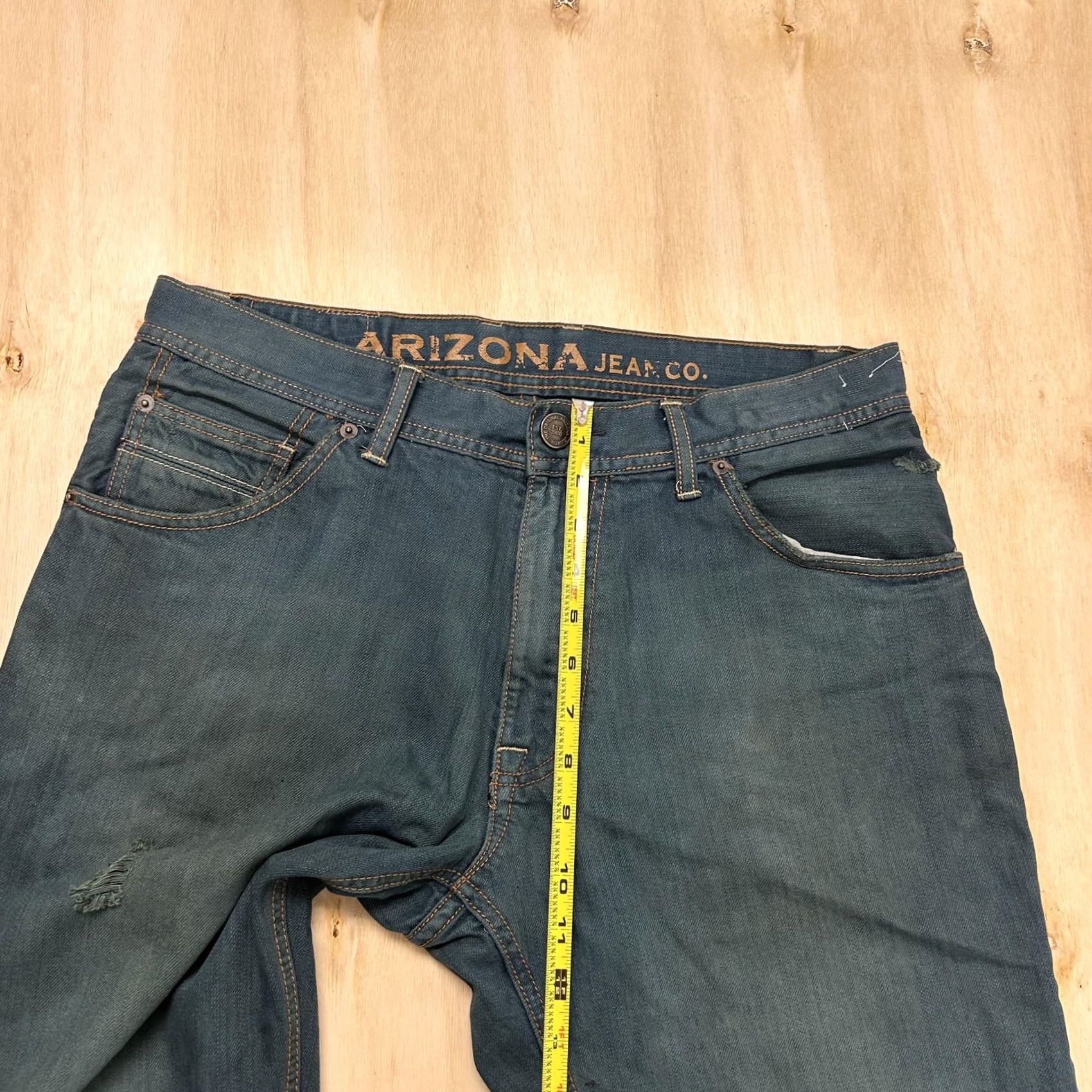 Vintage Arizona Jean Co. Mens Jeans Relaxed Fit Straight Blue Denim Medium Wash 33x30 Size US 33 - 7 Thumbnail