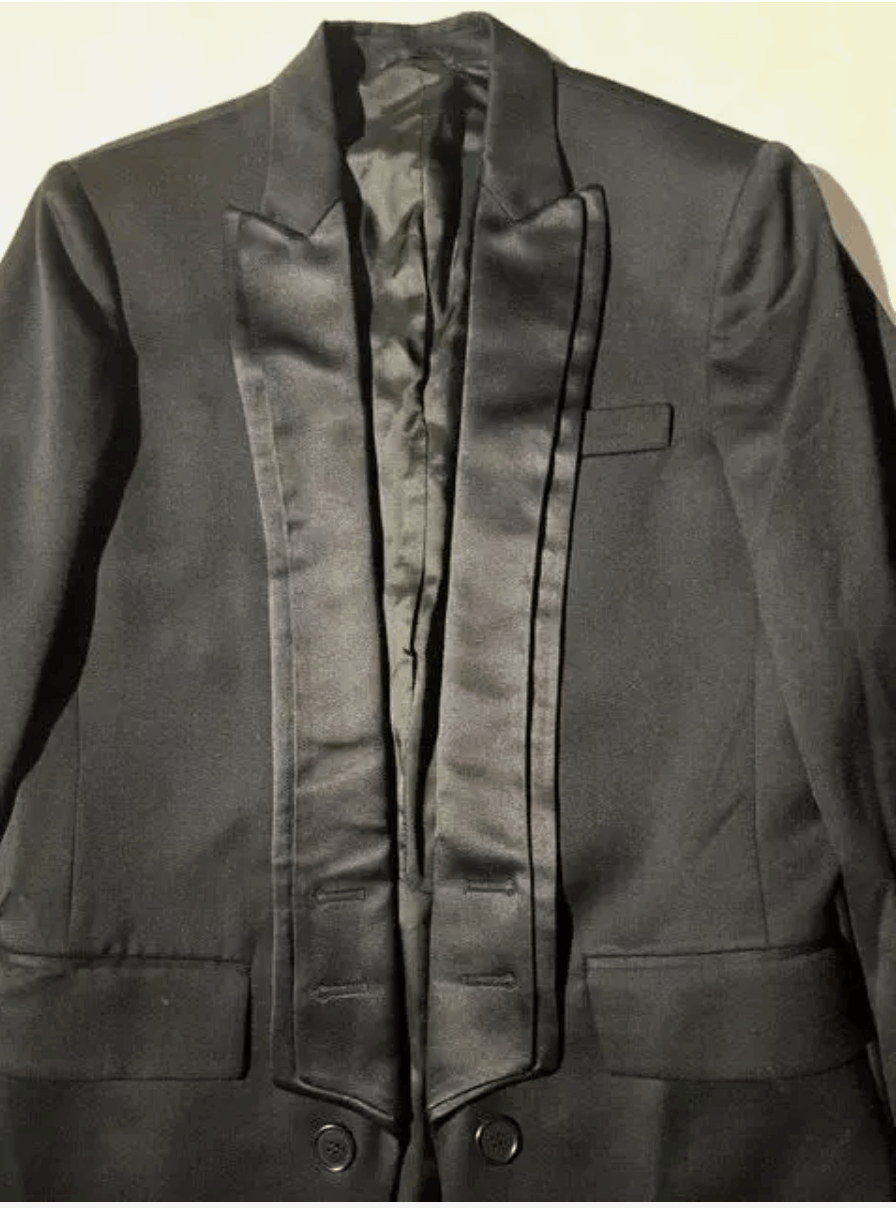 Helmut Lang Rare 1998 HELMUT LANG Mens Archival Black Wool Tuxedo Coat Size US M / EU 48-50 / 2 - 4 Thumbnail