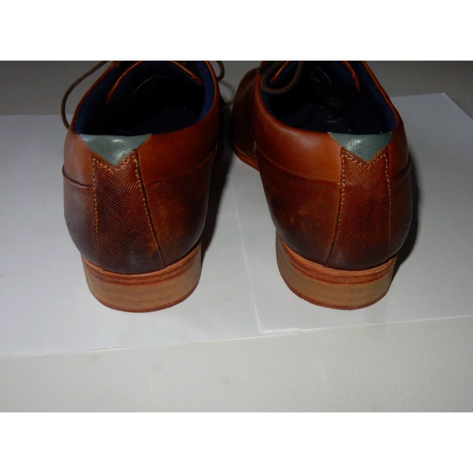Ted Baker TED BAKER Men's Oxford Dress Shoes Size 8 US Cap Toe Brown Leather Size ONE SIZE - 5 Thumbnail
