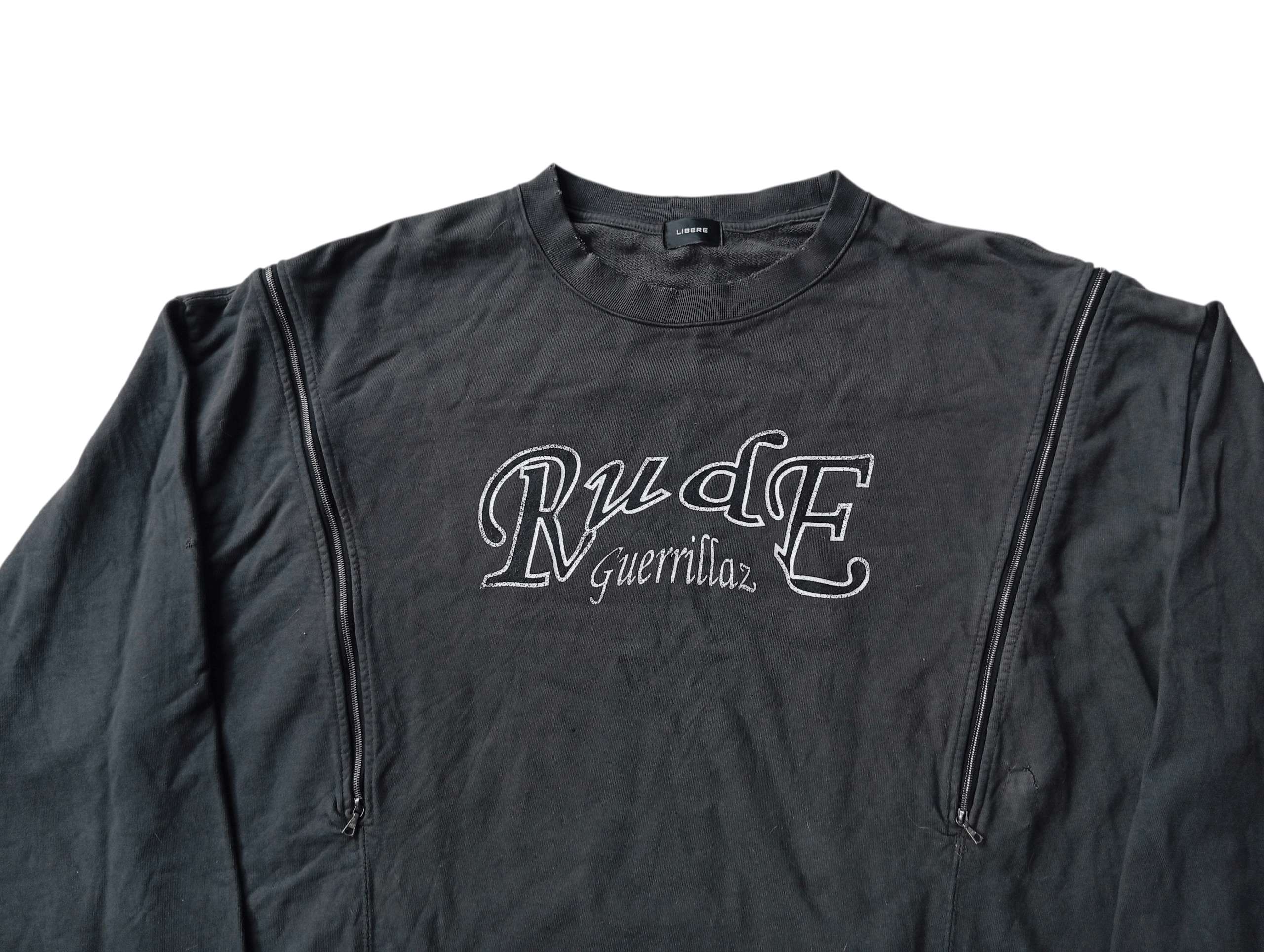Japanese Brand Libere rude guerrillaz oversized zip sweater Size US L / EU 52-54 / 3 - 2 Thumbnail