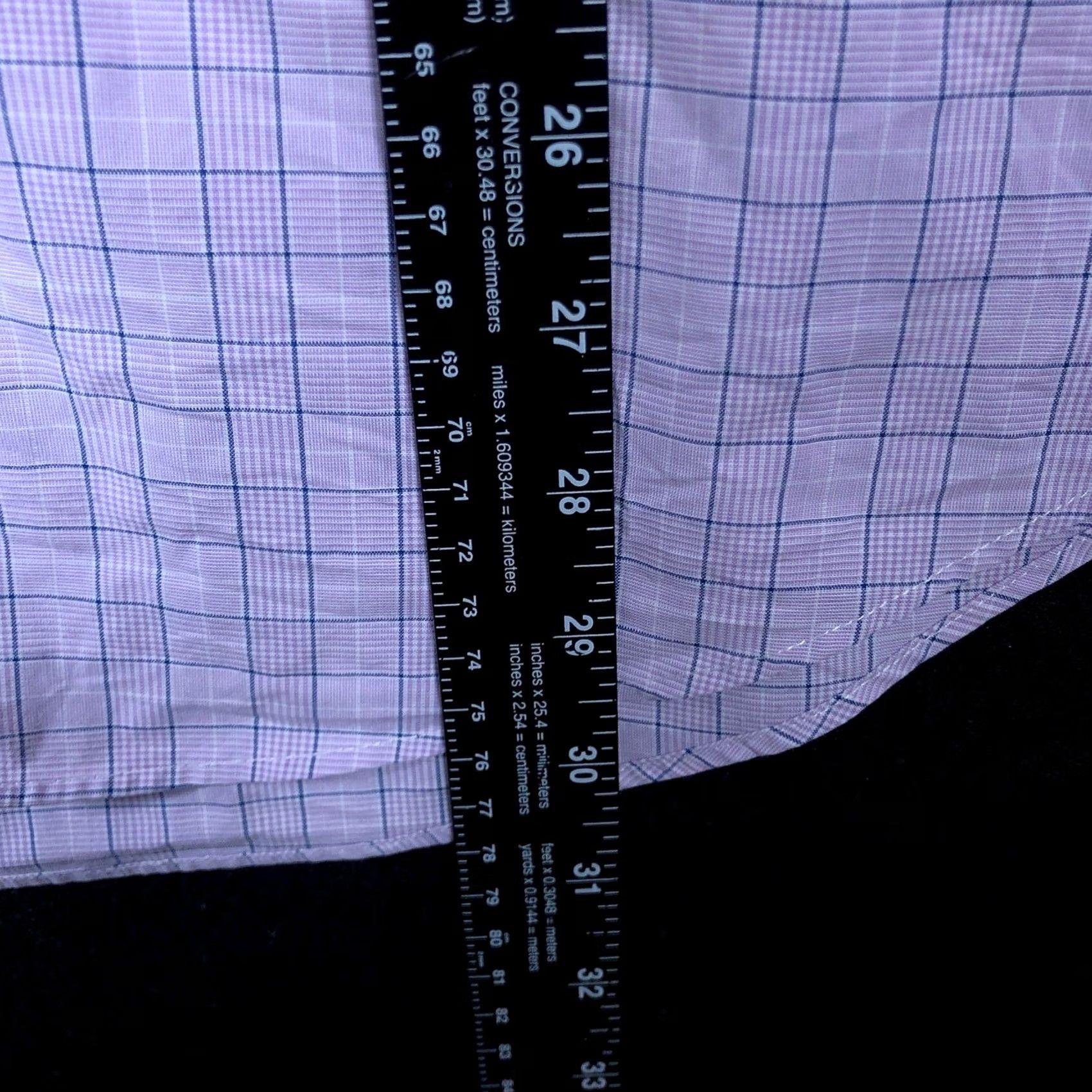Ralph Lauren Ralph Lauren Mens Shirt Plaid Button-Down Non Iron 17.5 34/35 Purple Blue Button-Up, Regular, Casual, Workwear, Preppy, 100% Cotton Size US XXL / EU 58 / 5 - 7 Thumbnail