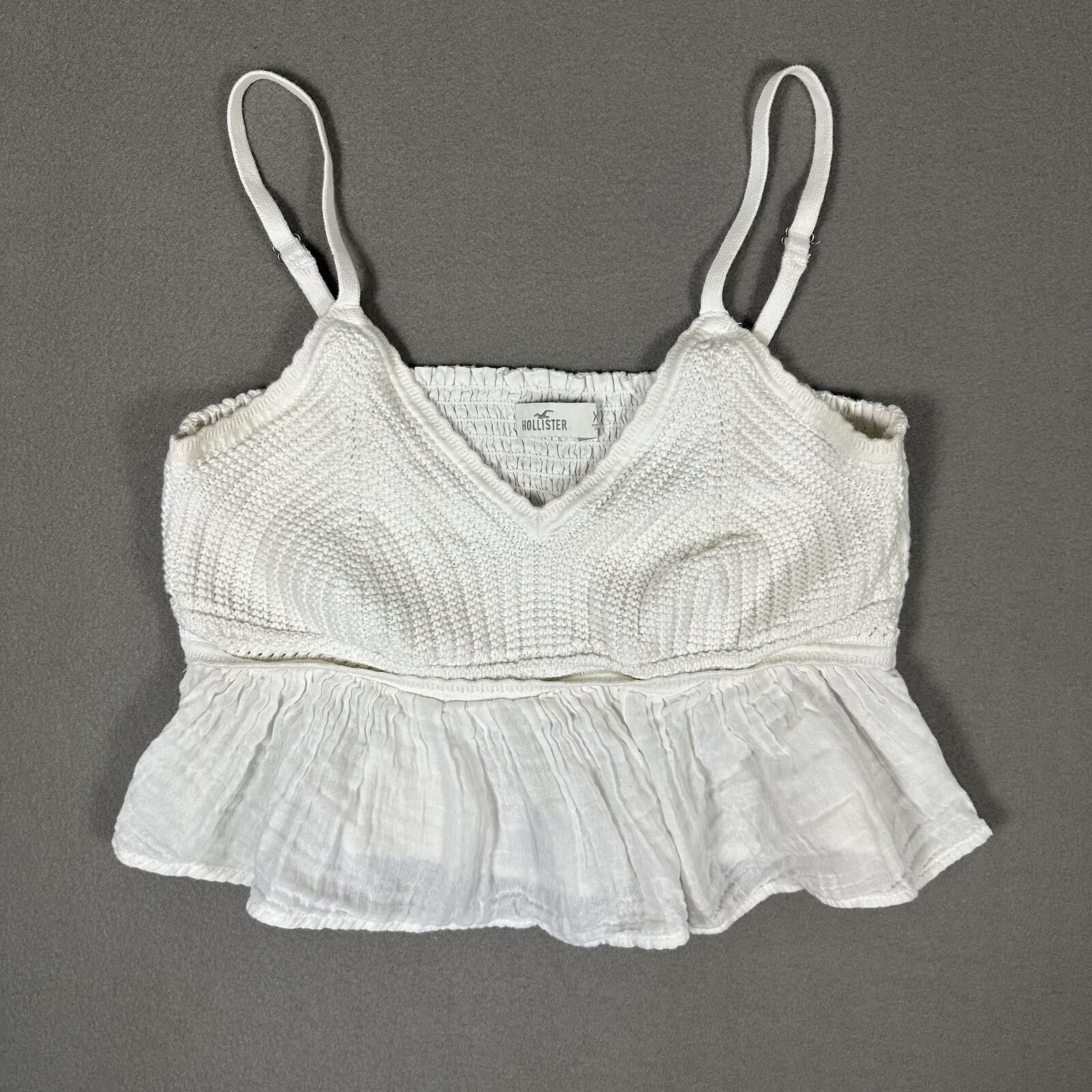 Other Hollister Cropped Babydoll Tank White Size XL / US 12-14 / IT 48-50 - 1 Thumbnail