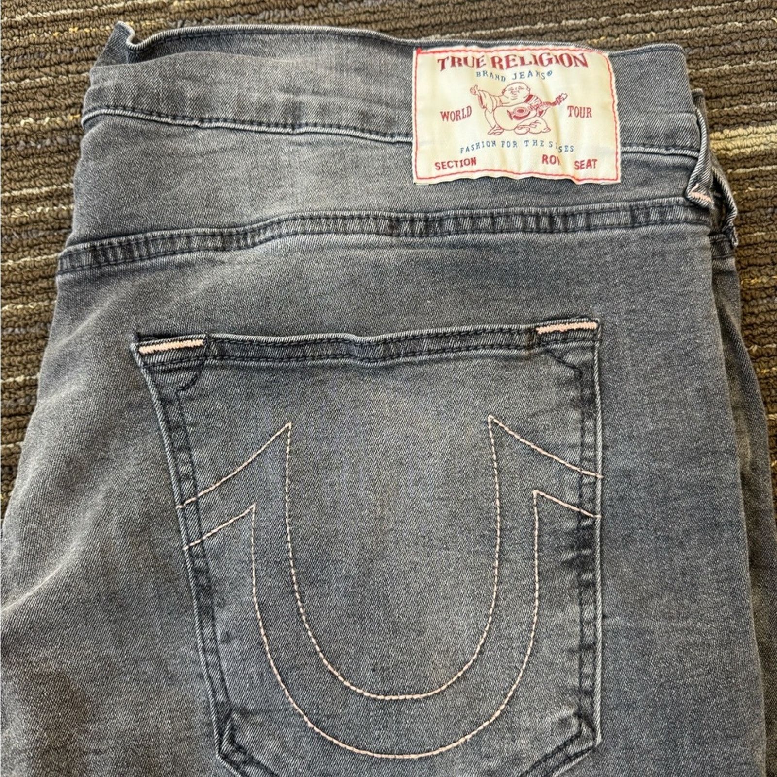 True Religion True Religion Light Blue Straight Jeans Size US 40 / EU 56 - 2 Thumbnail