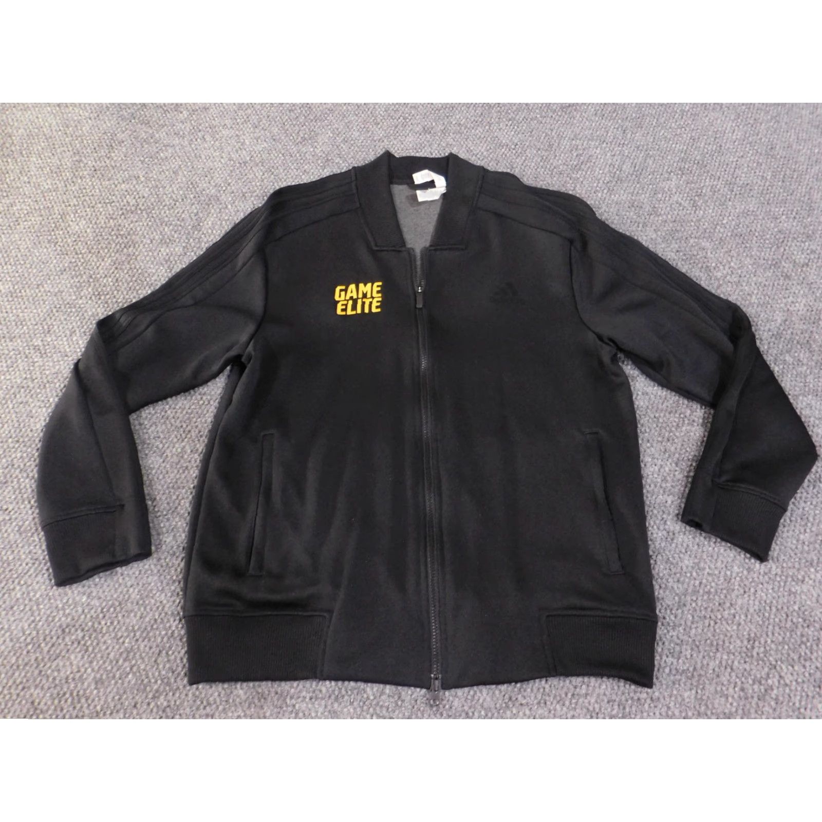 Adidas Adidas Jacket Mens XL Black Game Elite Full Zip Athletic Track Coat Size US XL / EU 56 / 4 - 2 Thumbnail