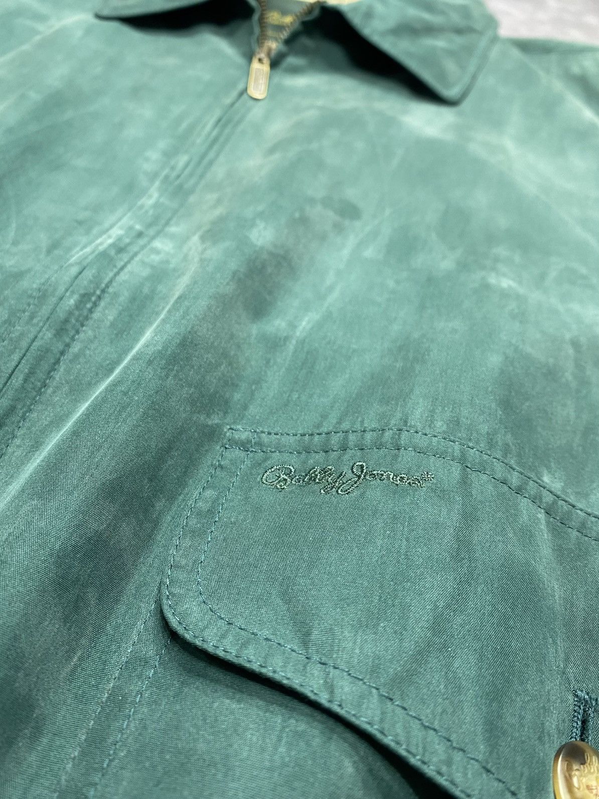 Bobby Jones 80’s Vintage Bobby Jones Green Silk Rain Jacket Size US L / EU 52-54 / 3 - 2 Thumbnail