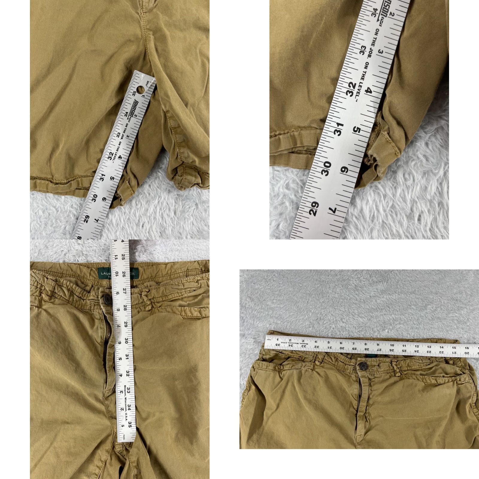Ralph Lauren Lauren Ralph Lauren Women's Chino Shorts Size 12 Beige Cotton 6" Inseam Activewear Size 34" / US 12 / IT 48 - 8 Thumbnail