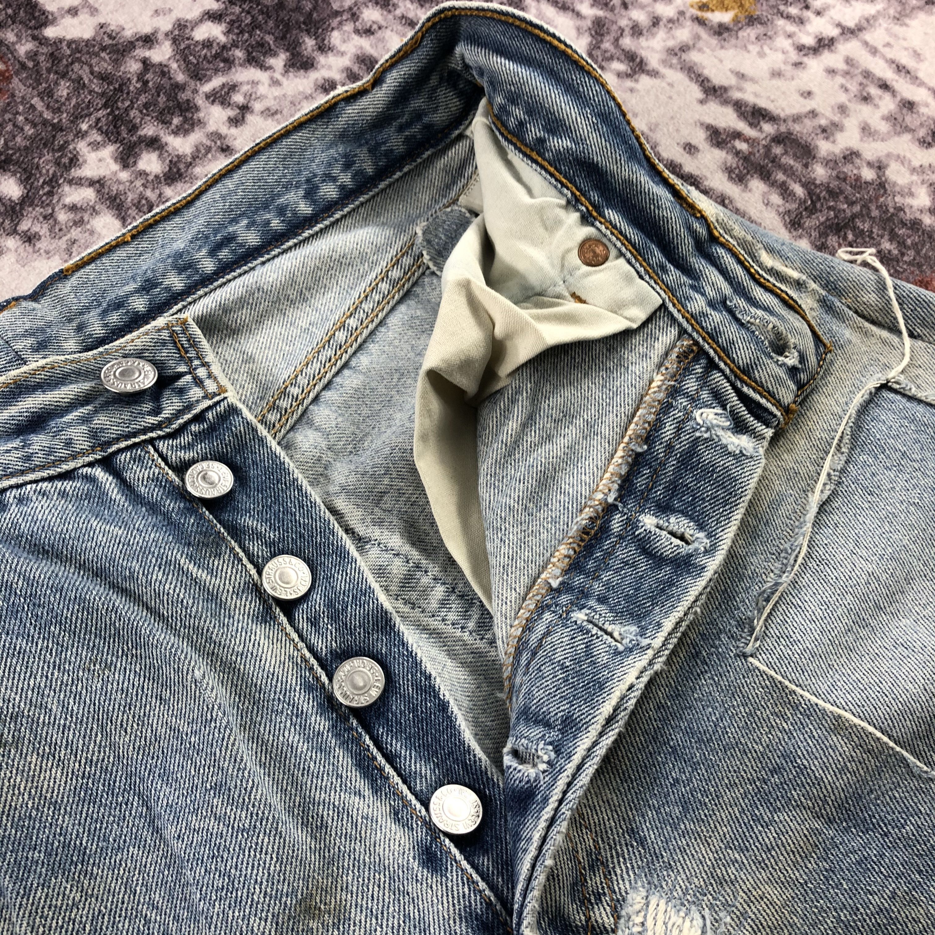 Levi's 90s Vintage Distress Levis 501 Jeans-JM2797 Size 28" / US 6 / IT 42 - 15 Thumbnail