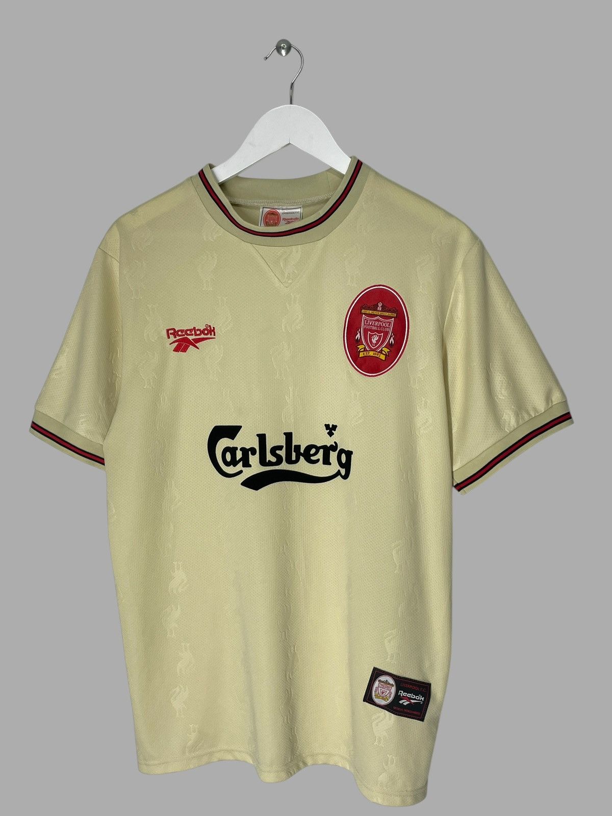 Reebok Liverpool FC Reebok 1996/97 Away Vintage Football Shirt Size US XL / EU 56 / 4 - 1 Thumbnail