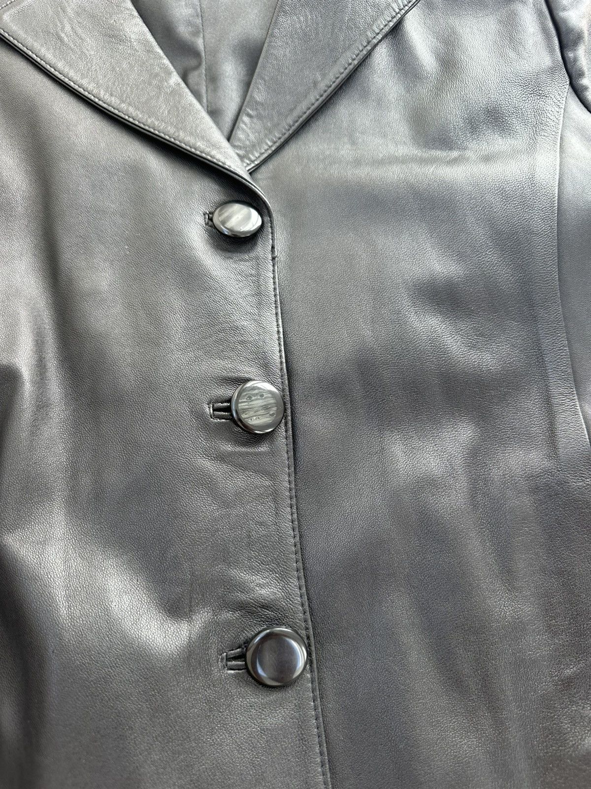 Vintage Vintage Crazy Biker Leather Jacket Y2K Size L / US 10 / IT 46 - 10 Thumbnail