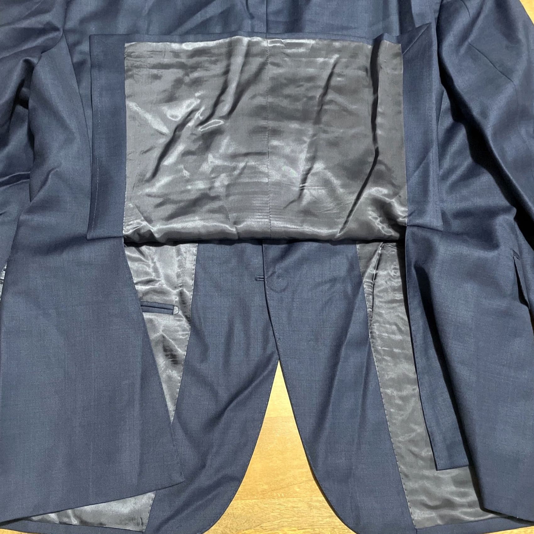 Suitsupply Suitsupply Blazer Sport Coat 42S Vitale Barberis Canonico Perennial Napoli Wool Blue Notch Lapel Two-Button Single-Breasted Slim Jacket Men Regular Size 42R - 6 Thumbnail