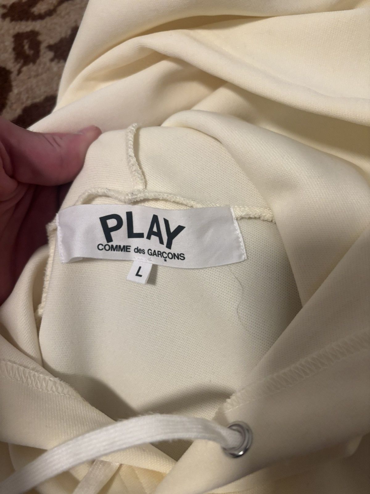 Comme des Garcons Comme des Garcons Cream Hoodie Size US L / EU 52-54 / 3 - 4 Thumbnail