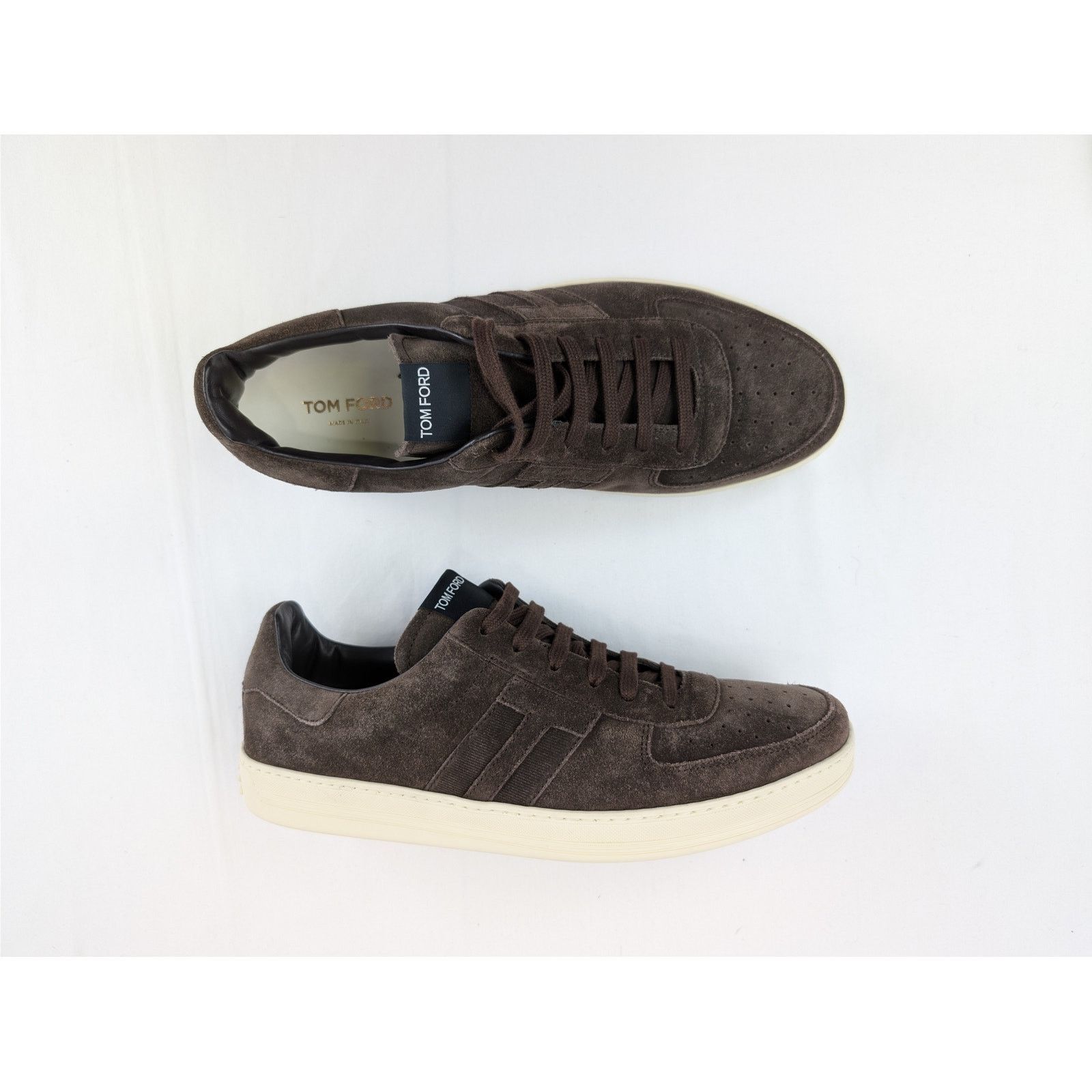 Tom Ford o1rshd1 Suede Low top Sneakers shoe in Dark Brown Size US 11 / EU 44 - 1 Thumbnail