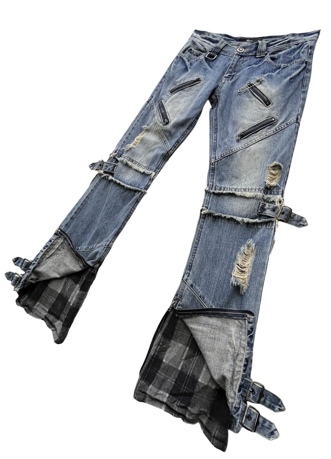 パンツ midas rare python lame denim Addict Clothes Japan 🔥Ultra Rare MIDAS Bondage Multi Zip Flare