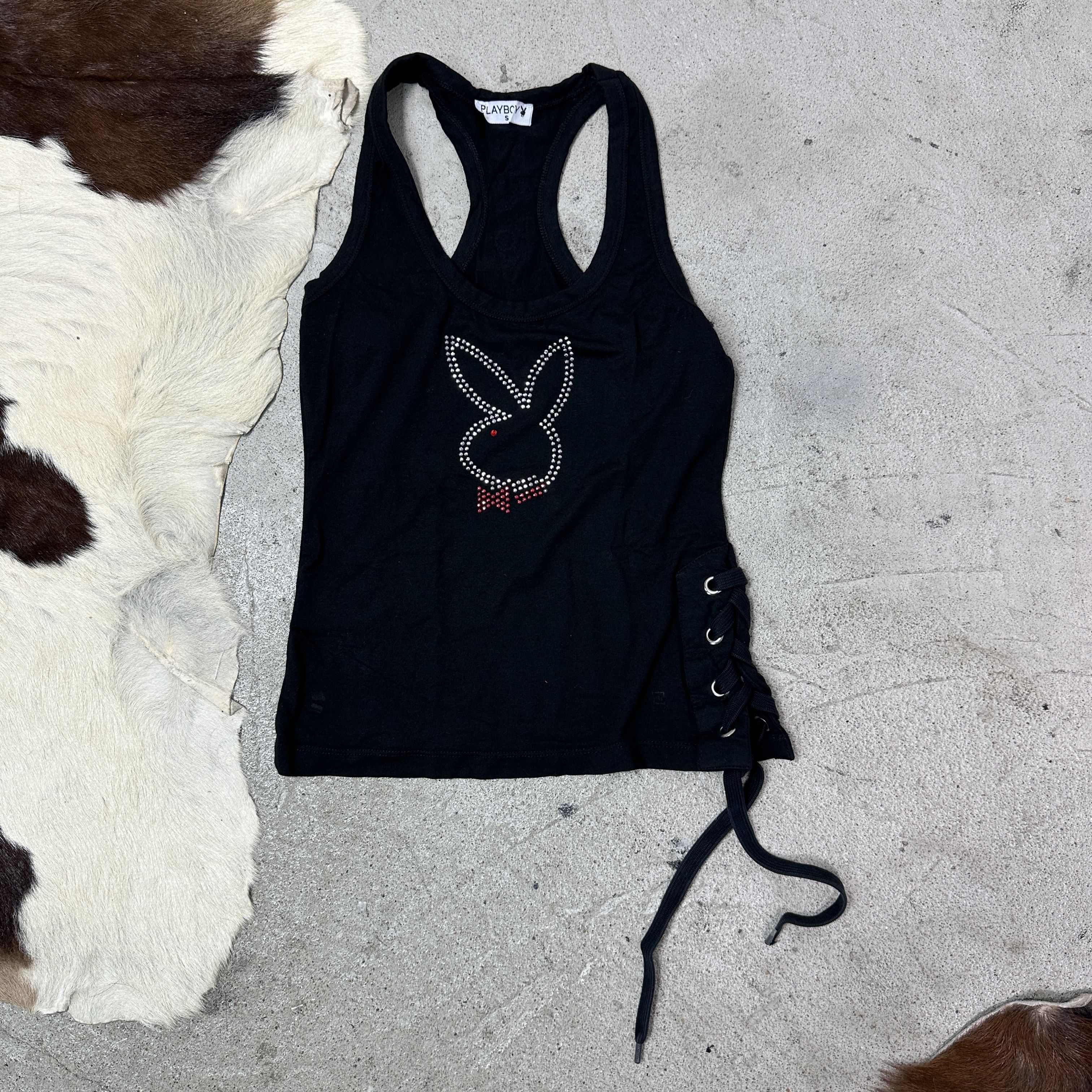 Playboy Vintage Avant Garde Playboy Rhinestones Top Y2K Size S / US 4 / IT 40 - 2 Thumbnail