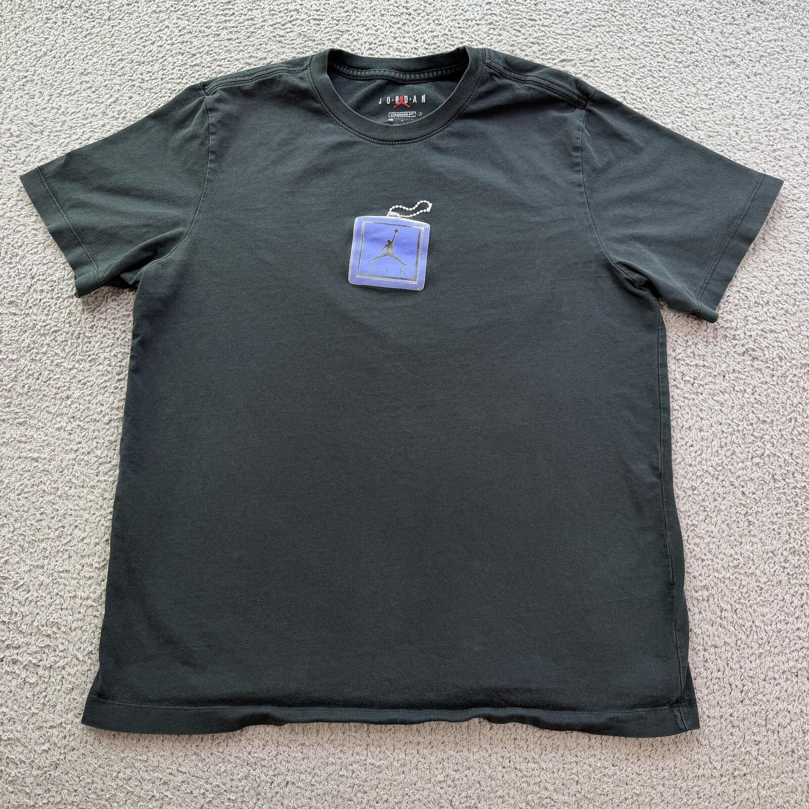 Jordan Brand Y2K Jordan Air Dog Tag Graphic T Shirt Faded Black Tee L Size US L / EU 52-54 / 3 - 2 Thumbnail