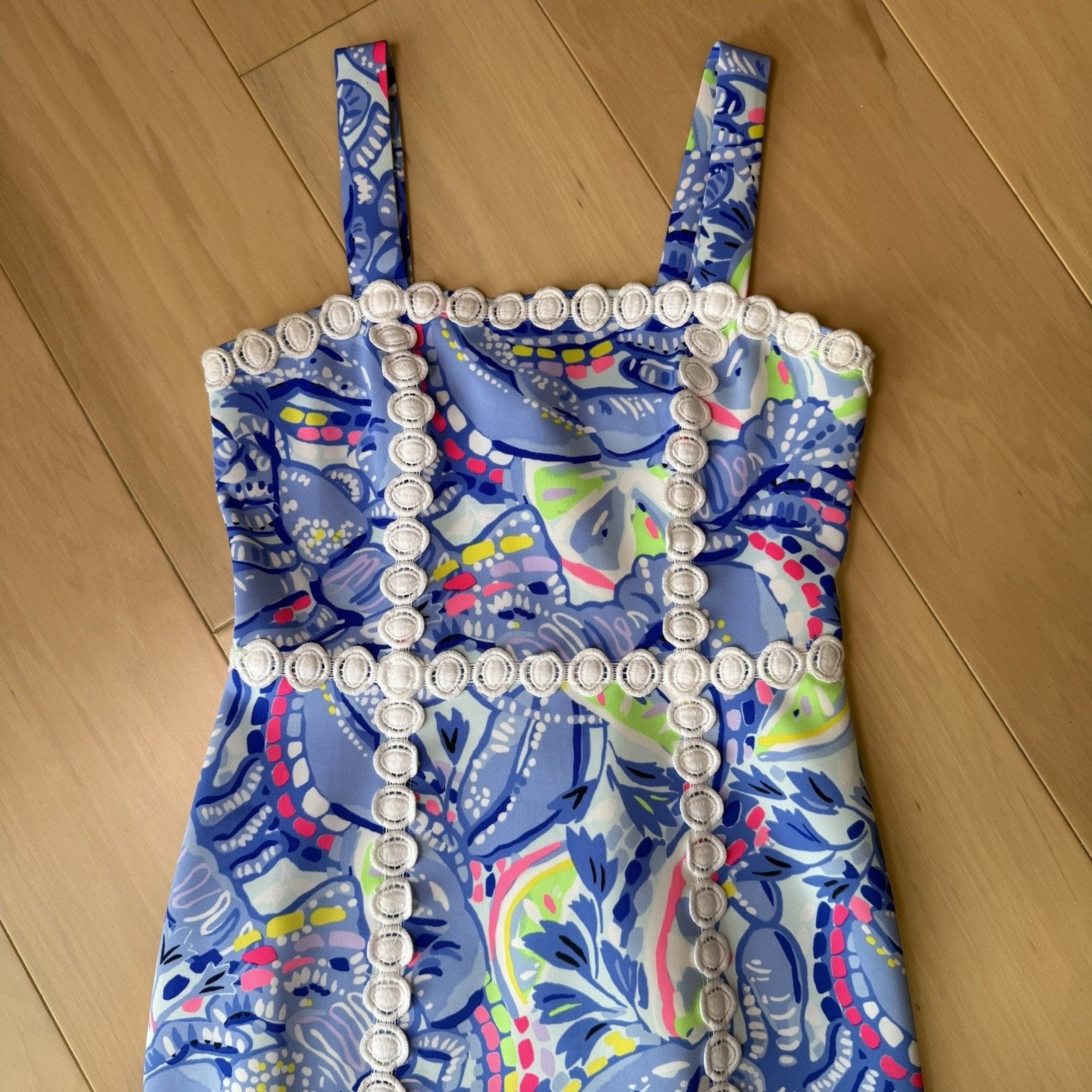 Lilly Pulitzer Lily Pulitzer Janelle Stretch Shift Dress Women's 2 Blue Size XS / US 0-2 / IT 36-38 - 4 Thumbnail