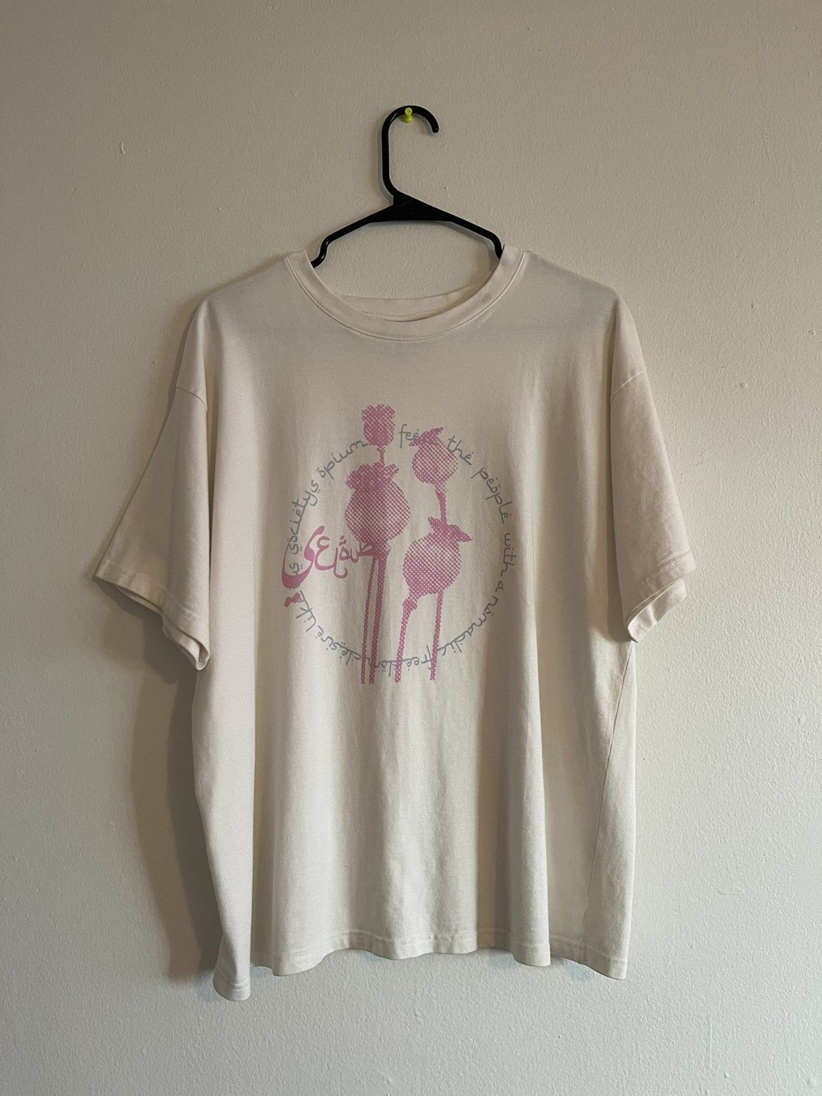 image of Velour Scars Opium Poppy T-Shirt in White, Men's (Size Medium)