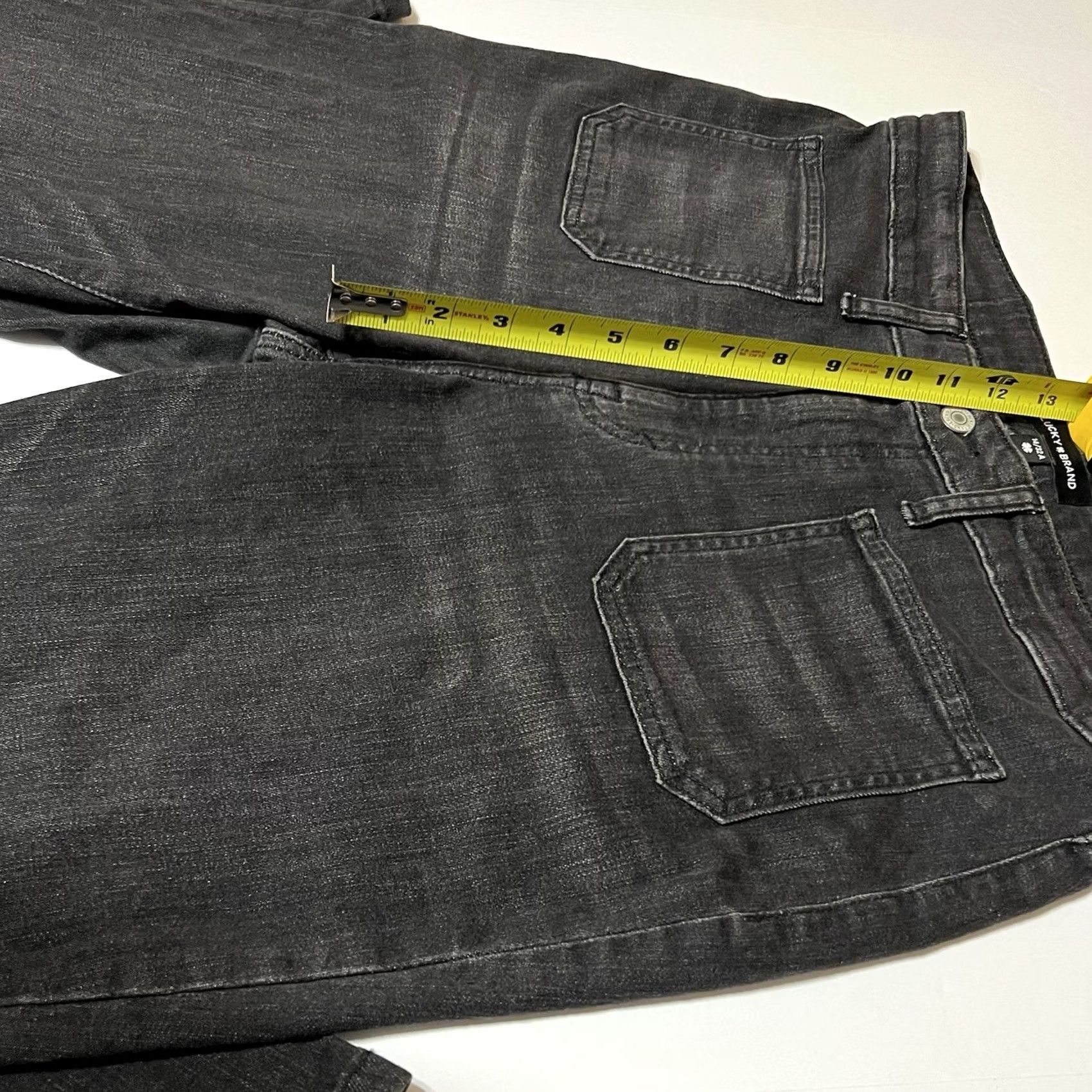 Lucky Brand VINTAGE Lucky Brand Jeans Womens Flare High Rise 34x30 Black Denim 14/32A Bohemian Retro Size 24" / US 00 / IT 34 - 4 Thumbnail