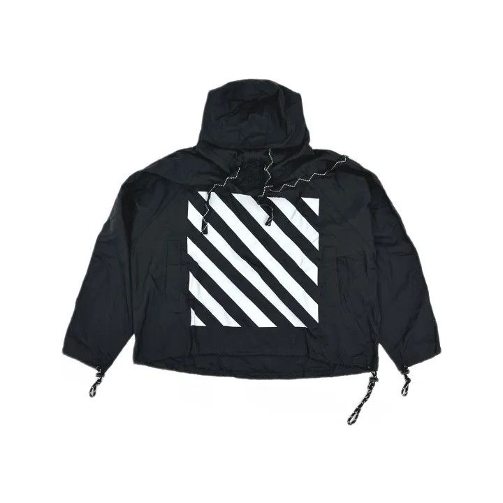 Off-White Off-White Black Hooded Pullover Jacket 0079 Size US XXS / EU 40 - 1 Thumbnail