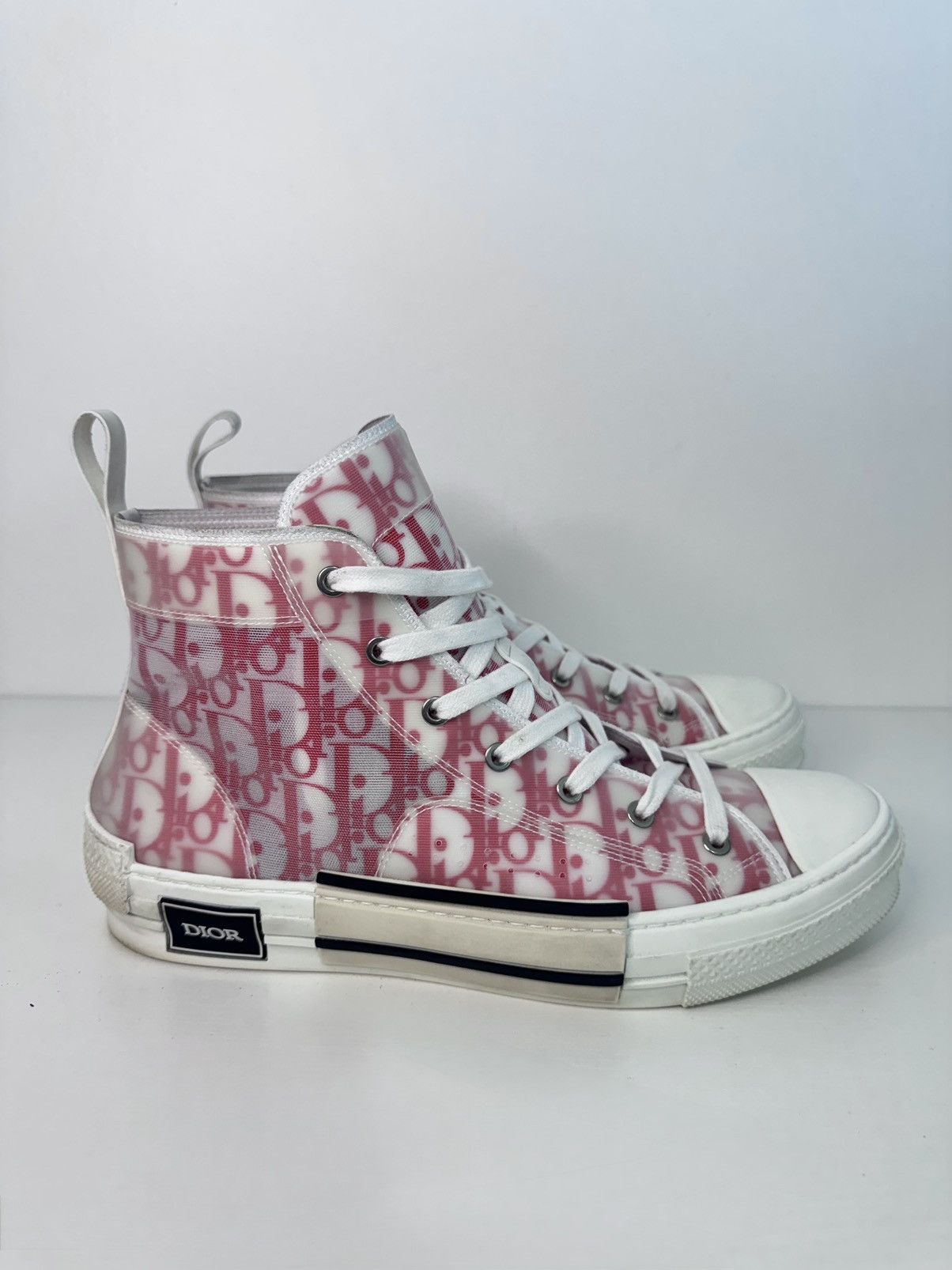 Top Sneakers Dior High Top Red Dior B23 High Top Oblique Red