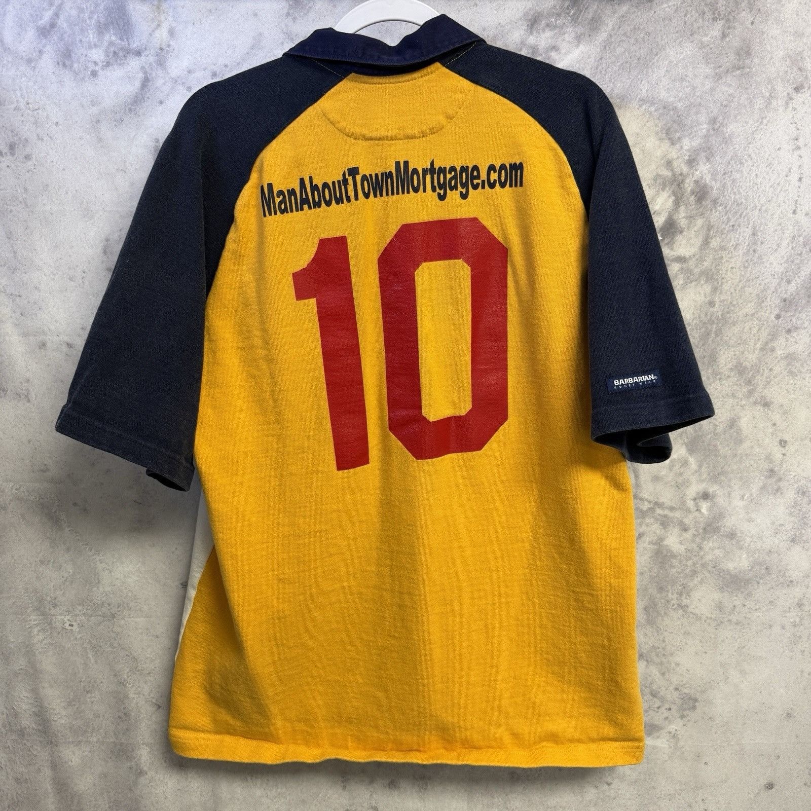 Barbarian Vintage Barbarian Rugby Wear Shirt Mens XL 22x29 Yellow Magg Size US XL / EU 56 / 4 - 2 Thumbnail