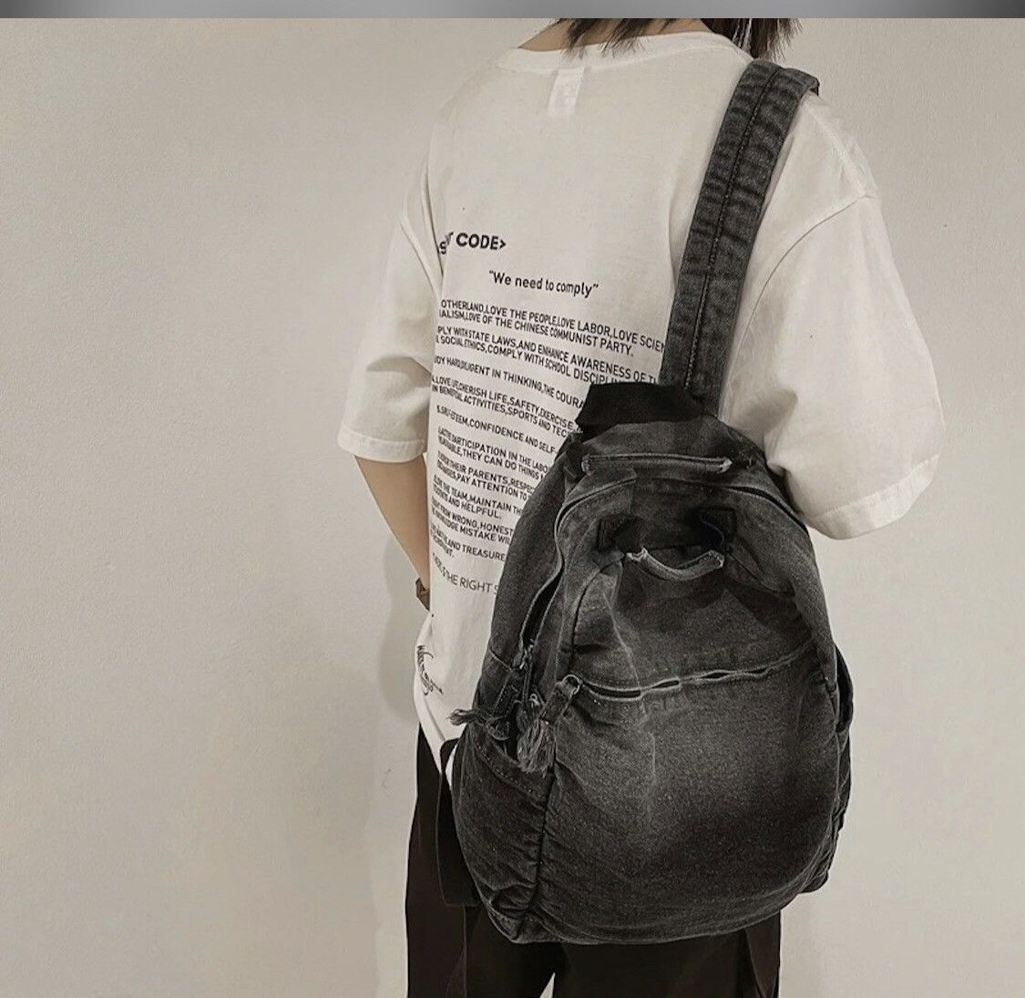 Japanese Brand Denim Backpack Size ONE SIZE - 3 Thumbnail