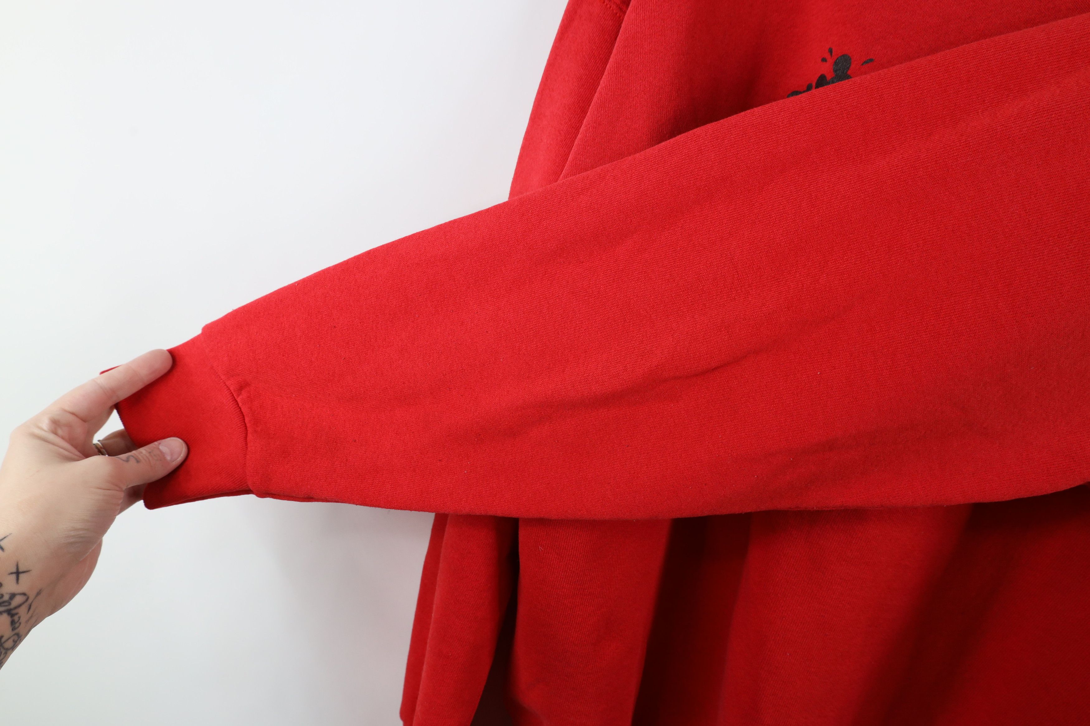 Disney × Vintage Vintage 90s Disney Mickey Mouse Crewneck Sweatshirt Red USA Size US XL / EU 56 / 4 - 9 Thumbnail