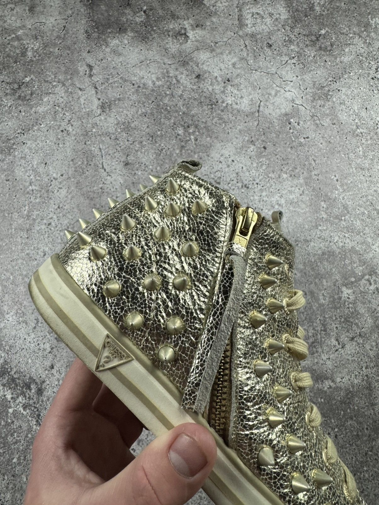 Guess AVANT GARDE GUESS SPIKED STUDED GOLD Y2K SNEAKERS Size US 8 / IT 38 - 6 Thumbnail