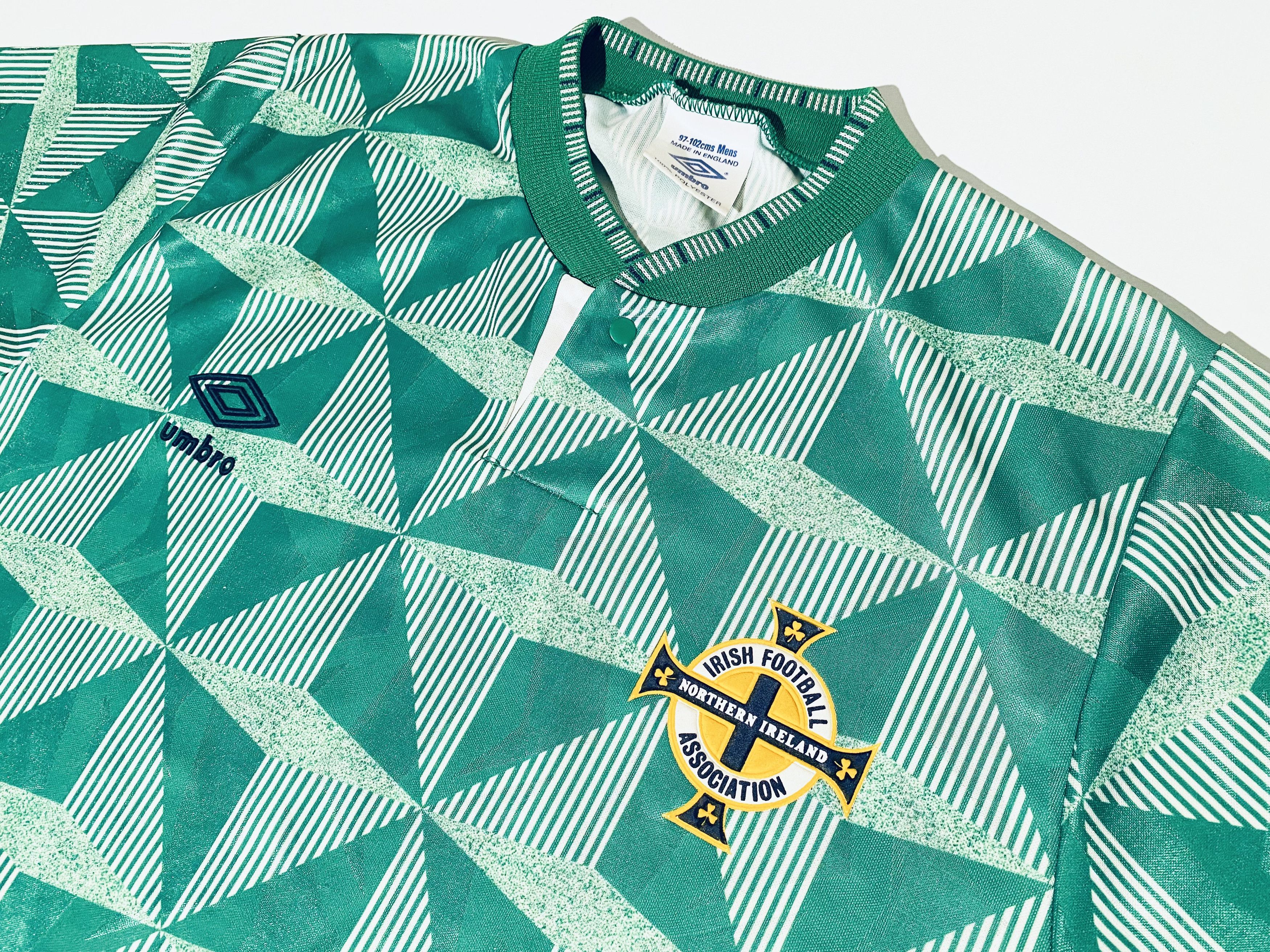 Umbro Northern Ireland 1990 - 1992 Home Football Shirt Jersey Size US M / EU 48-50 / 2 - 6 Thumbnail