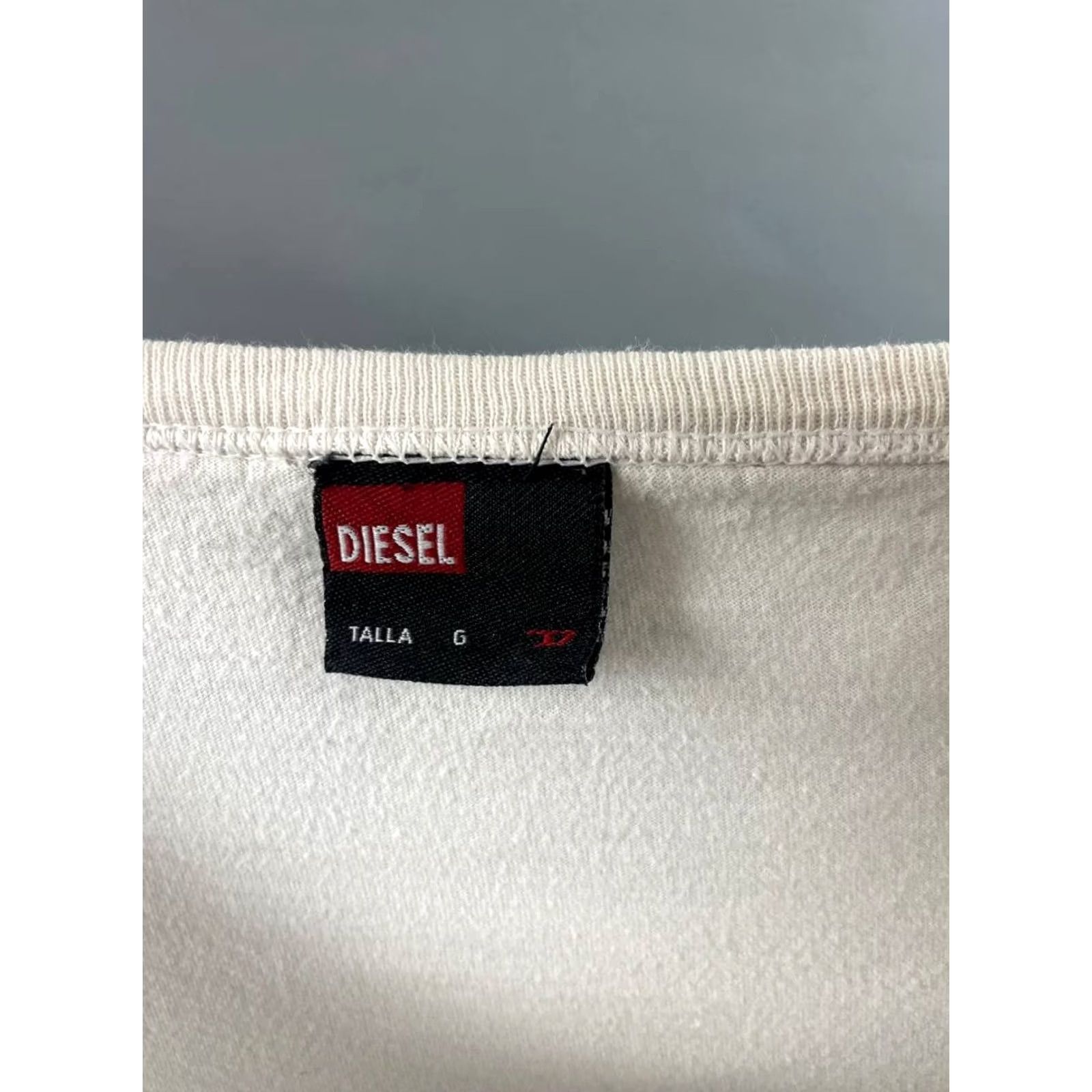 Diesel Diesel Men T-Shirt White Cotton Long Sleeve Crew Neck Stretch Pullover Size US M / EU 48-50 / 2 - 5 Thumbnail