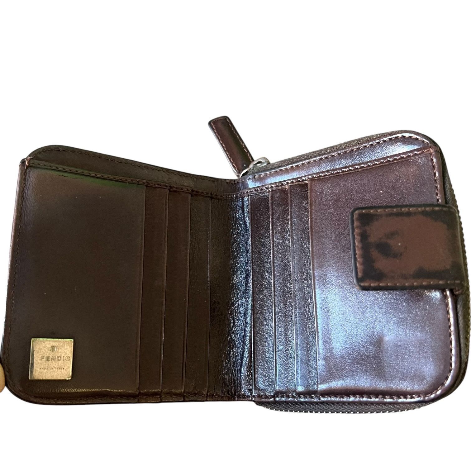 Fendi Vintage FENDI Zucca Bi-Fold Wallet with Zipper Pocket Size ONE SIZE - 2 Thumbnail